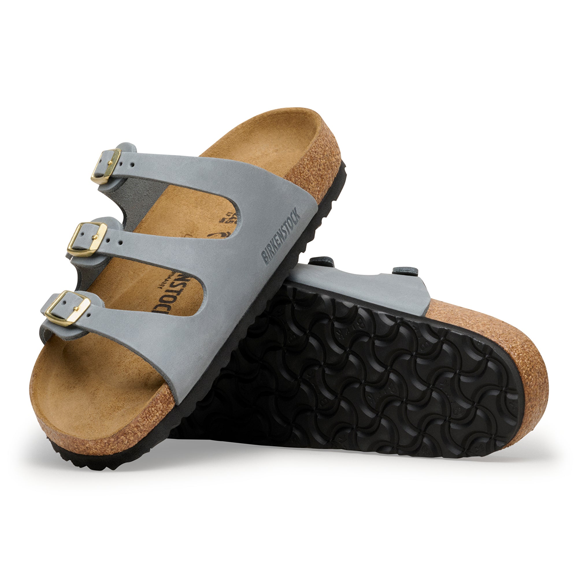 Birkenstock Florida basalt gray oiled leather
