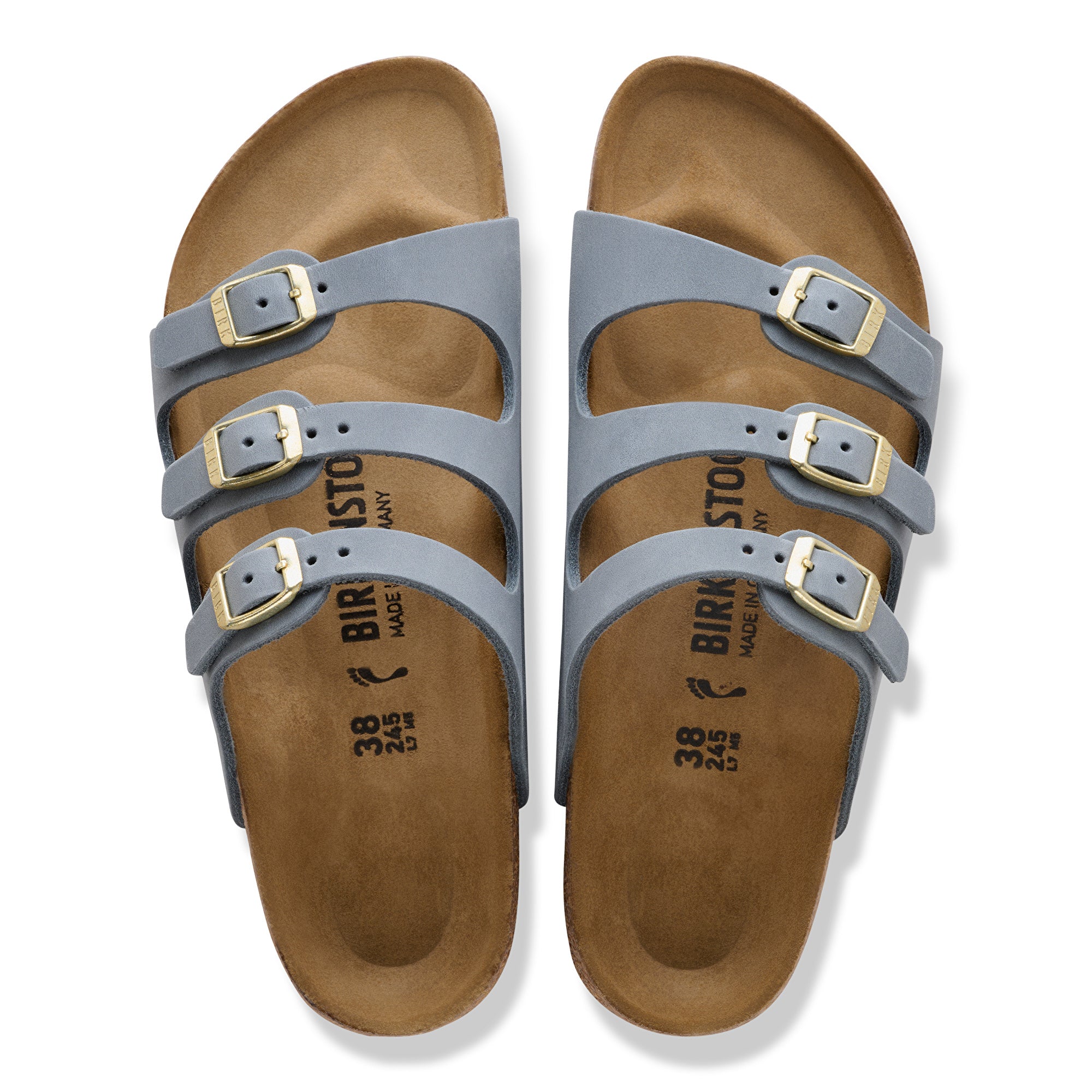 Birkenstock Florida basalt gray oiled leather
