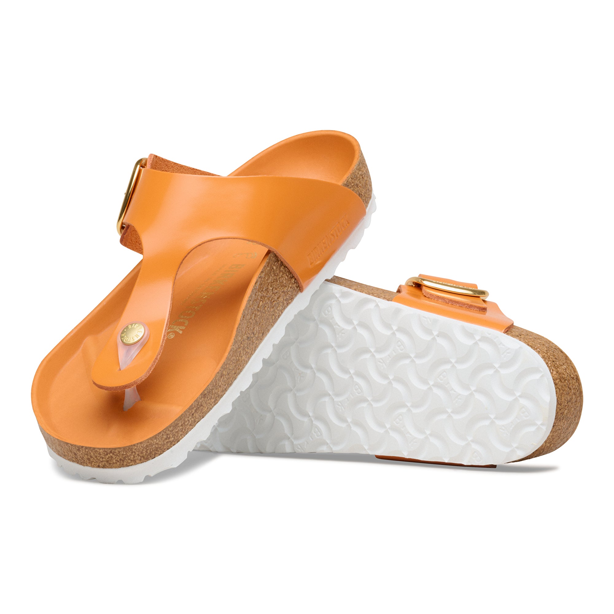 Birkenstock Gizeh Big Buckle kurkuma shine leather