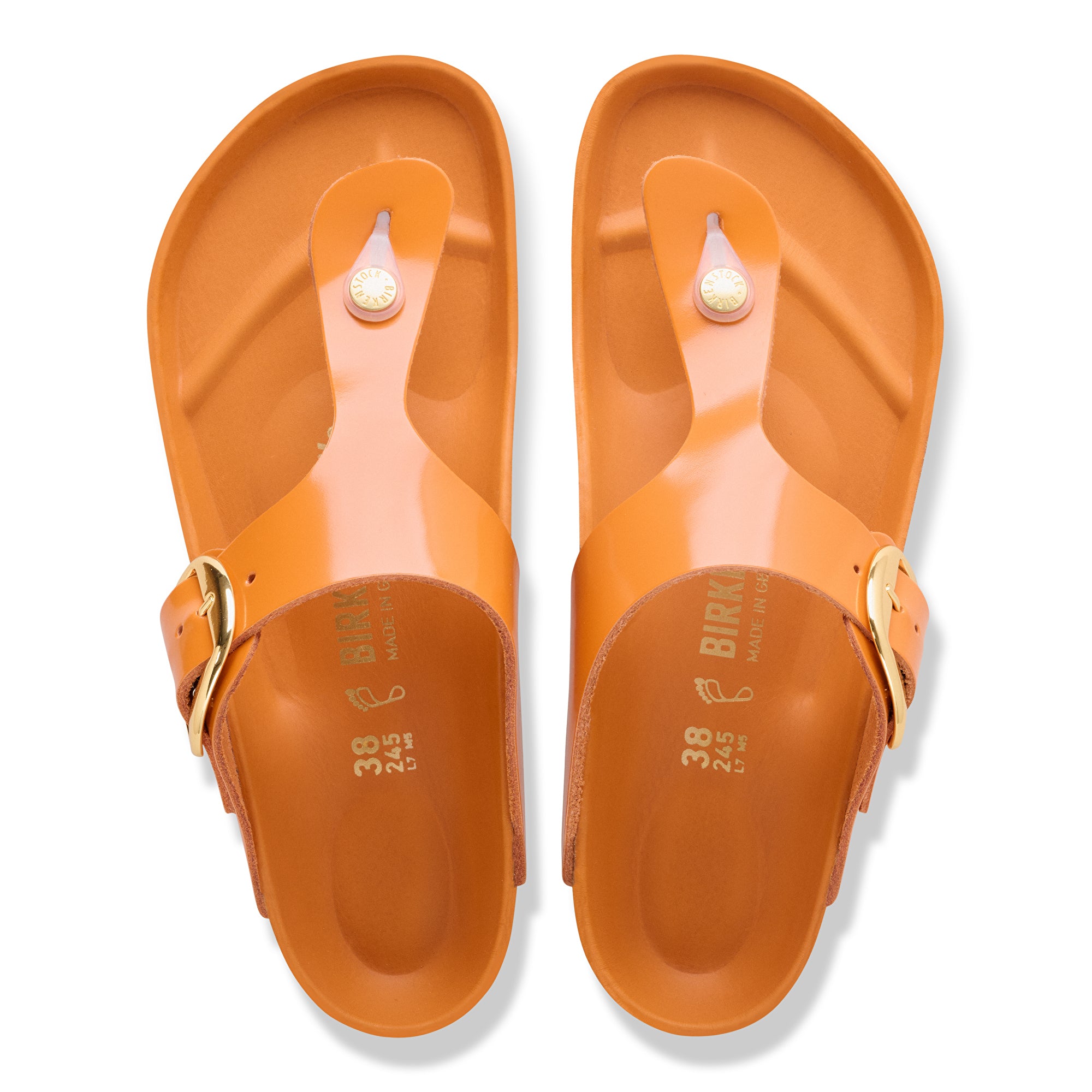 Birkenstock Gizeh Big Buckle kurkuma shine leather