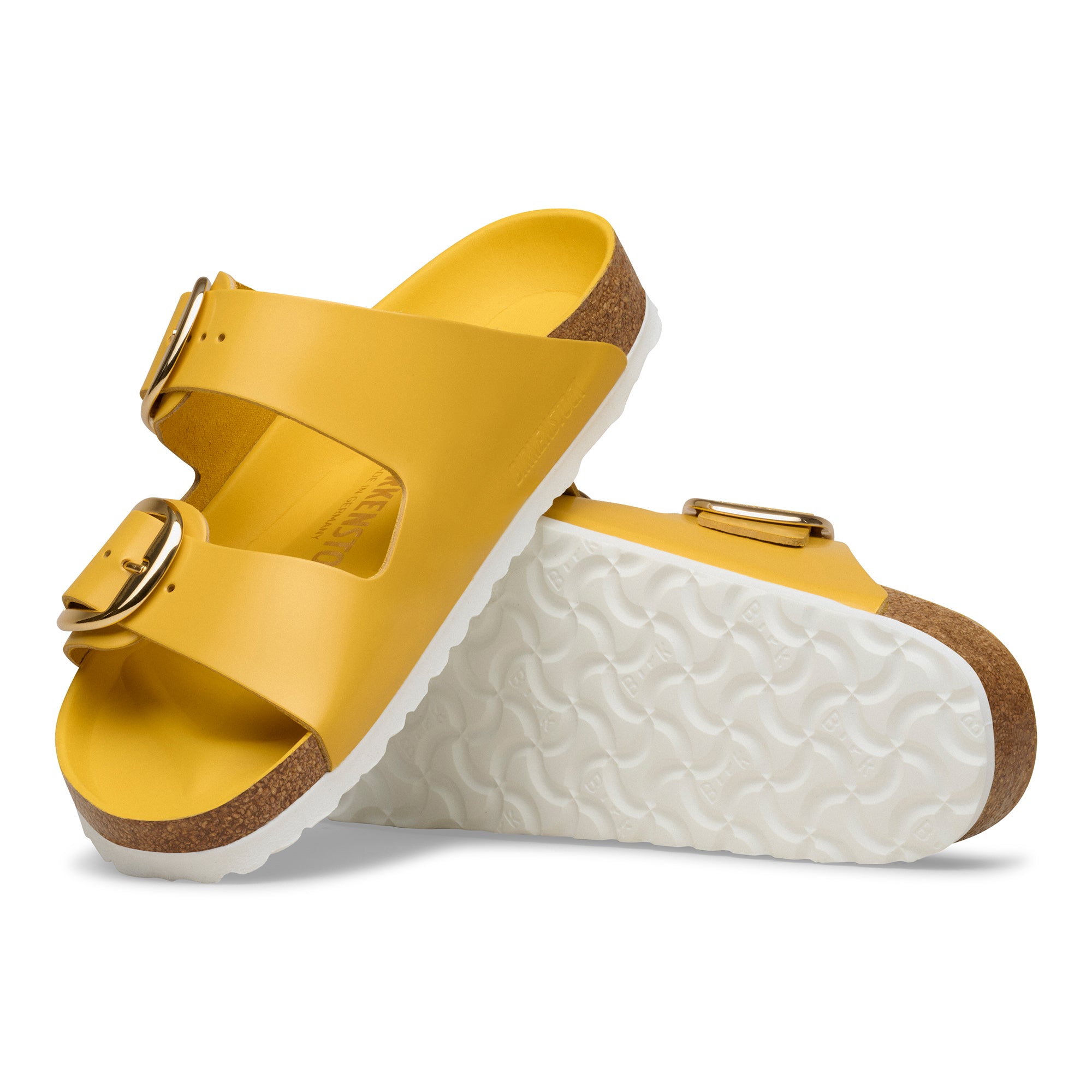 Birkenstock Arizona Big Buckle high shine ochre leather