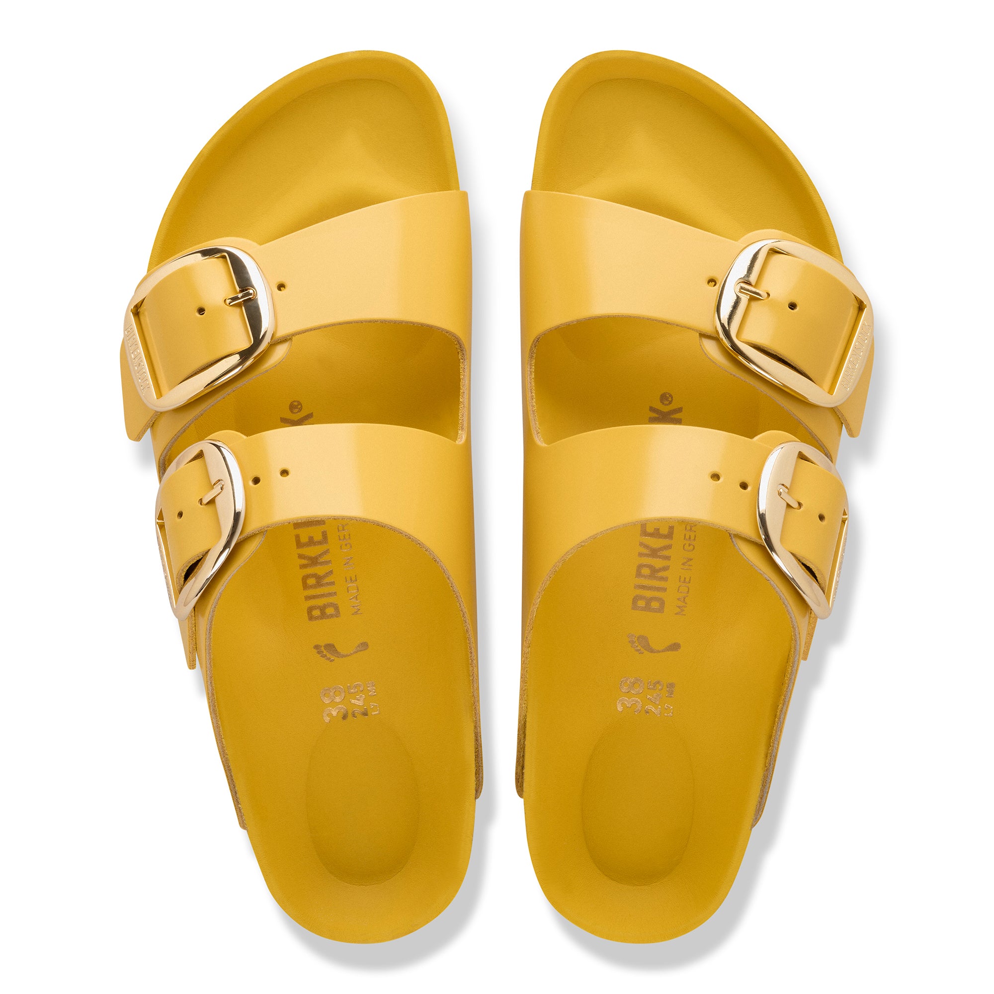Birkenstock Arizona Big Buckle high shine ochre leather