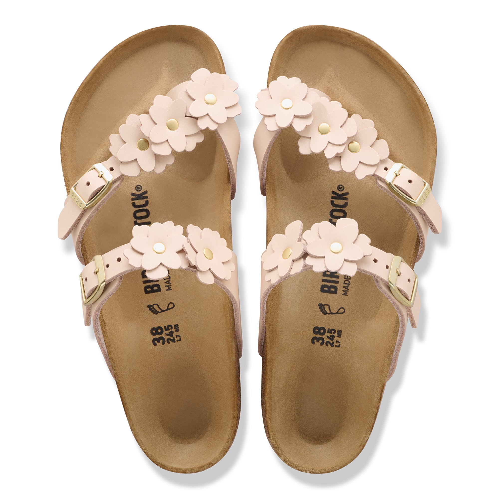 Birkenstock Mayari Flowers light rose leather