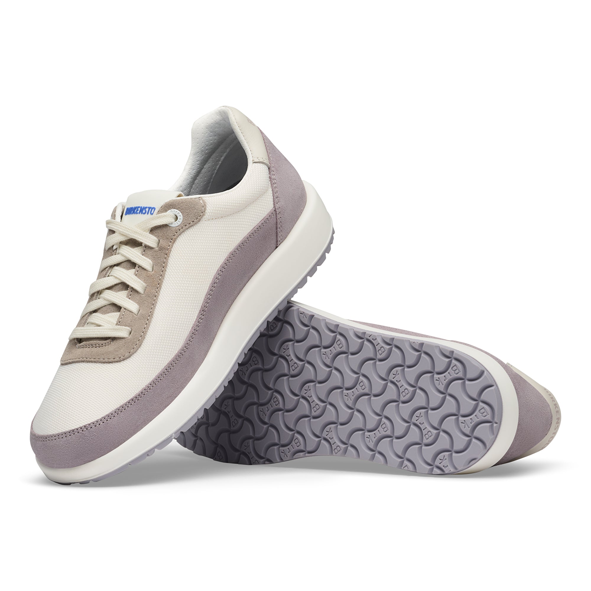 Birkenstock Honnef City sandcastle suede/lavender sky suede/white textile