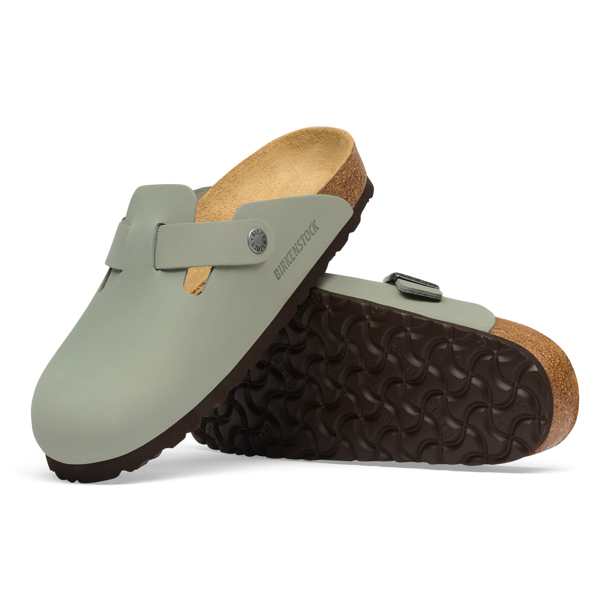 Birkenstock Boston pure sage oiled leather