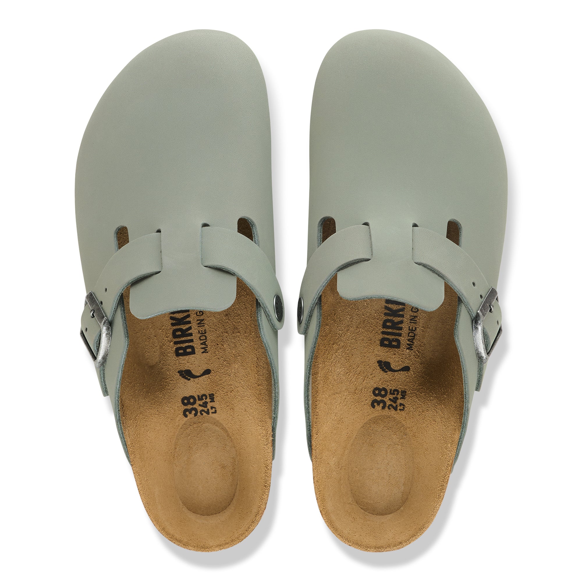 Birkenstock Boston pure sage oiled leather