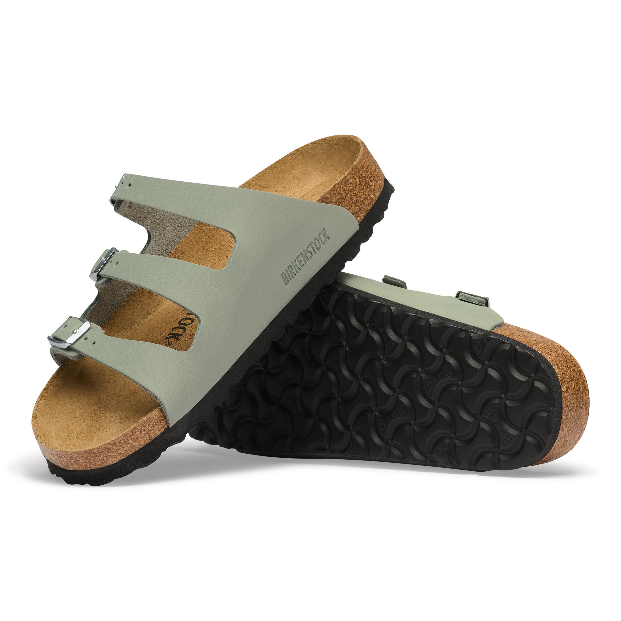 Birkenstock Florida pure sage oiled leather