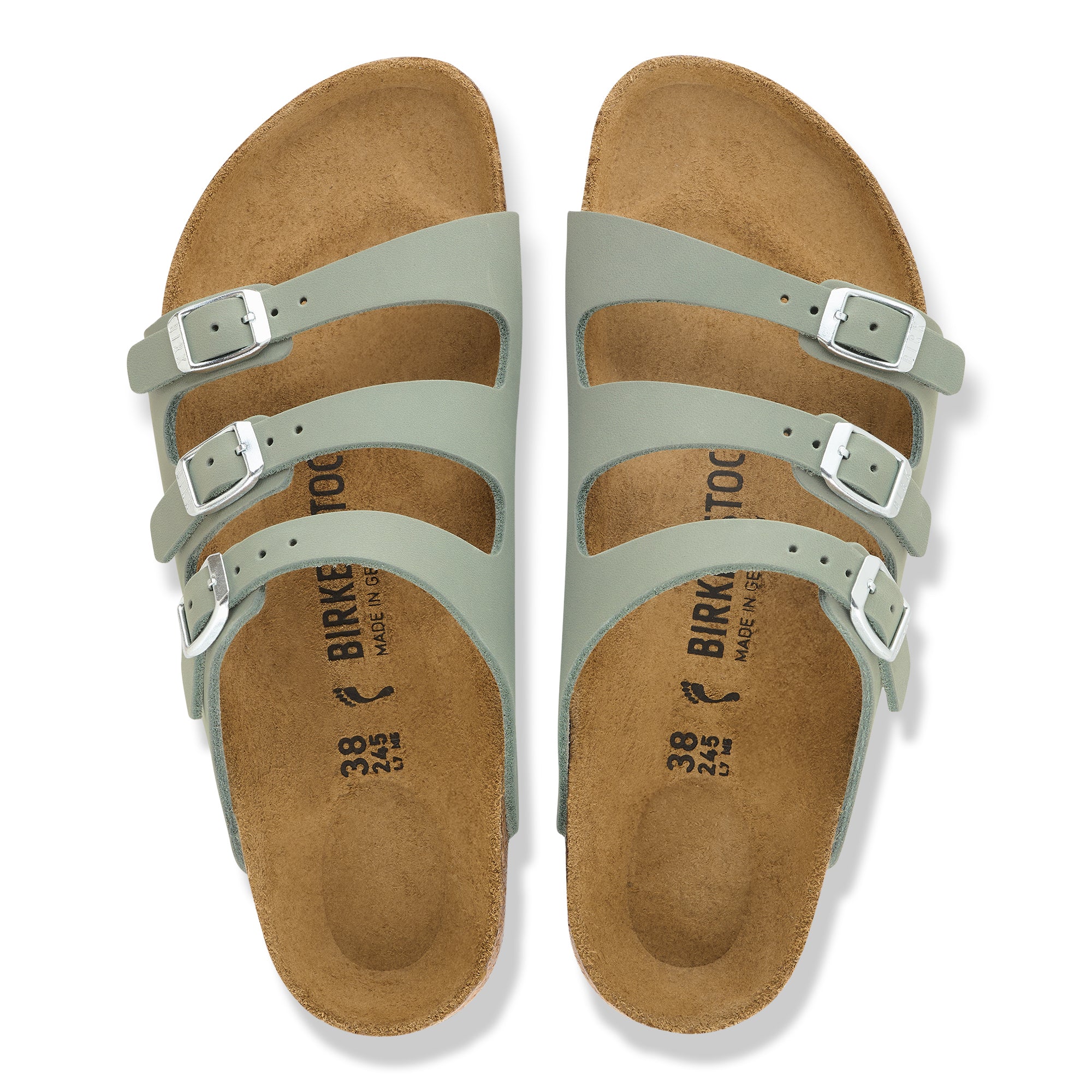 Birkenstock Florida pure sage oiled leather