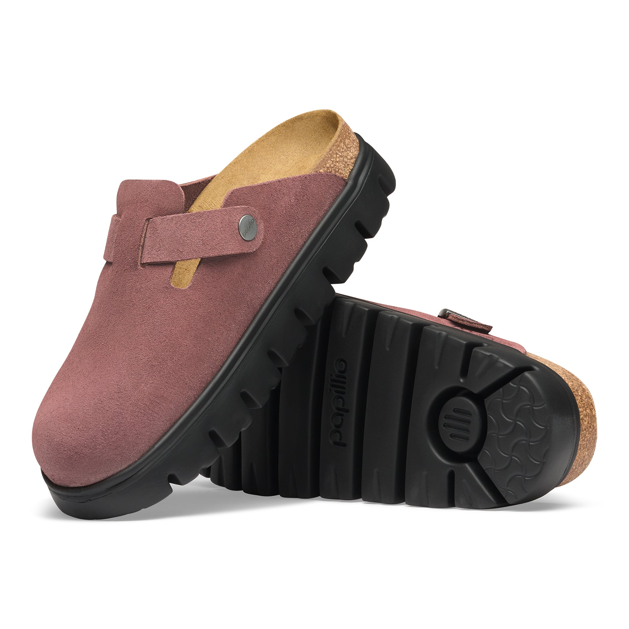 Papillio Boston Chunky pepper suede by Birkenstock