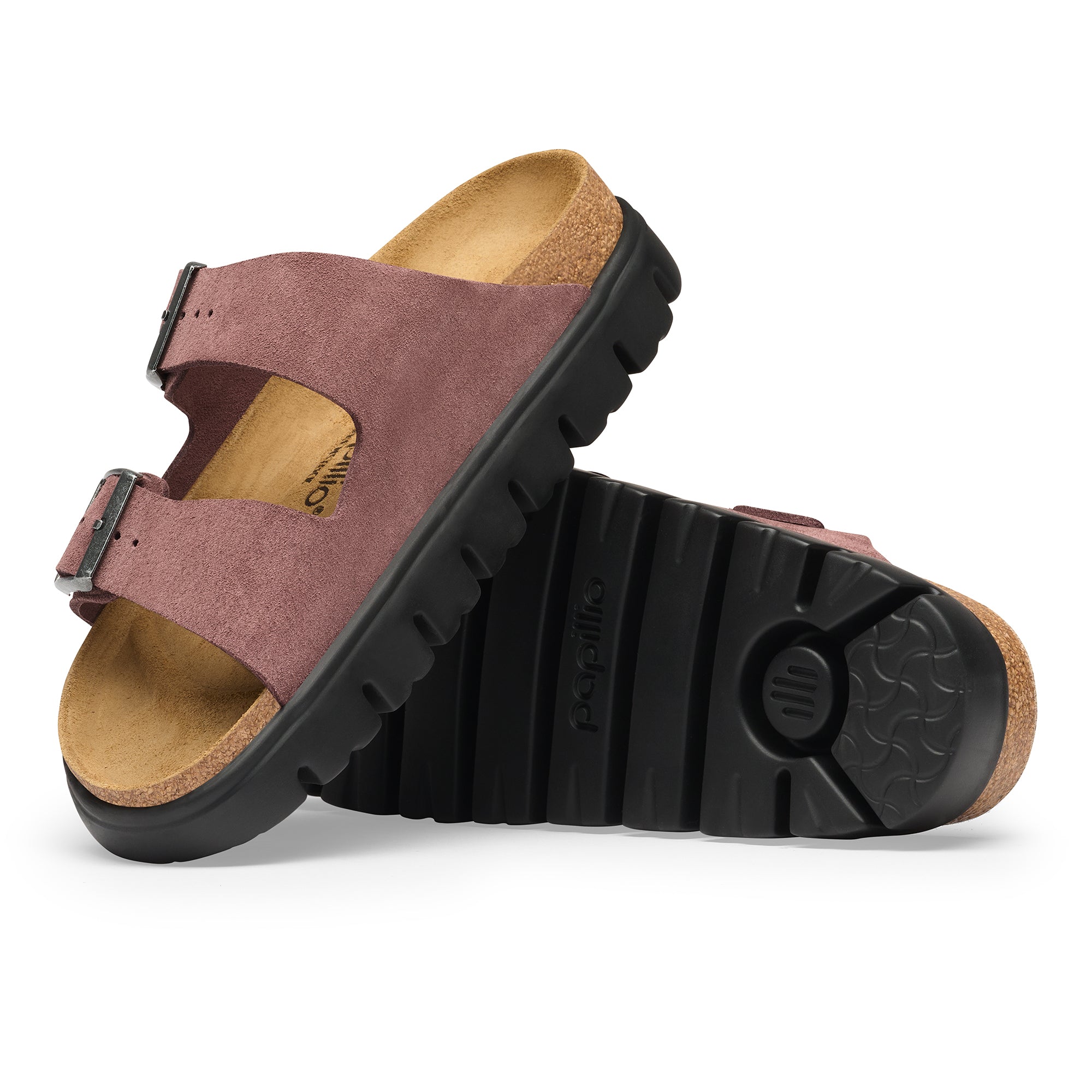 Papillio Arizona Chunky pepper suede by Birkenstock