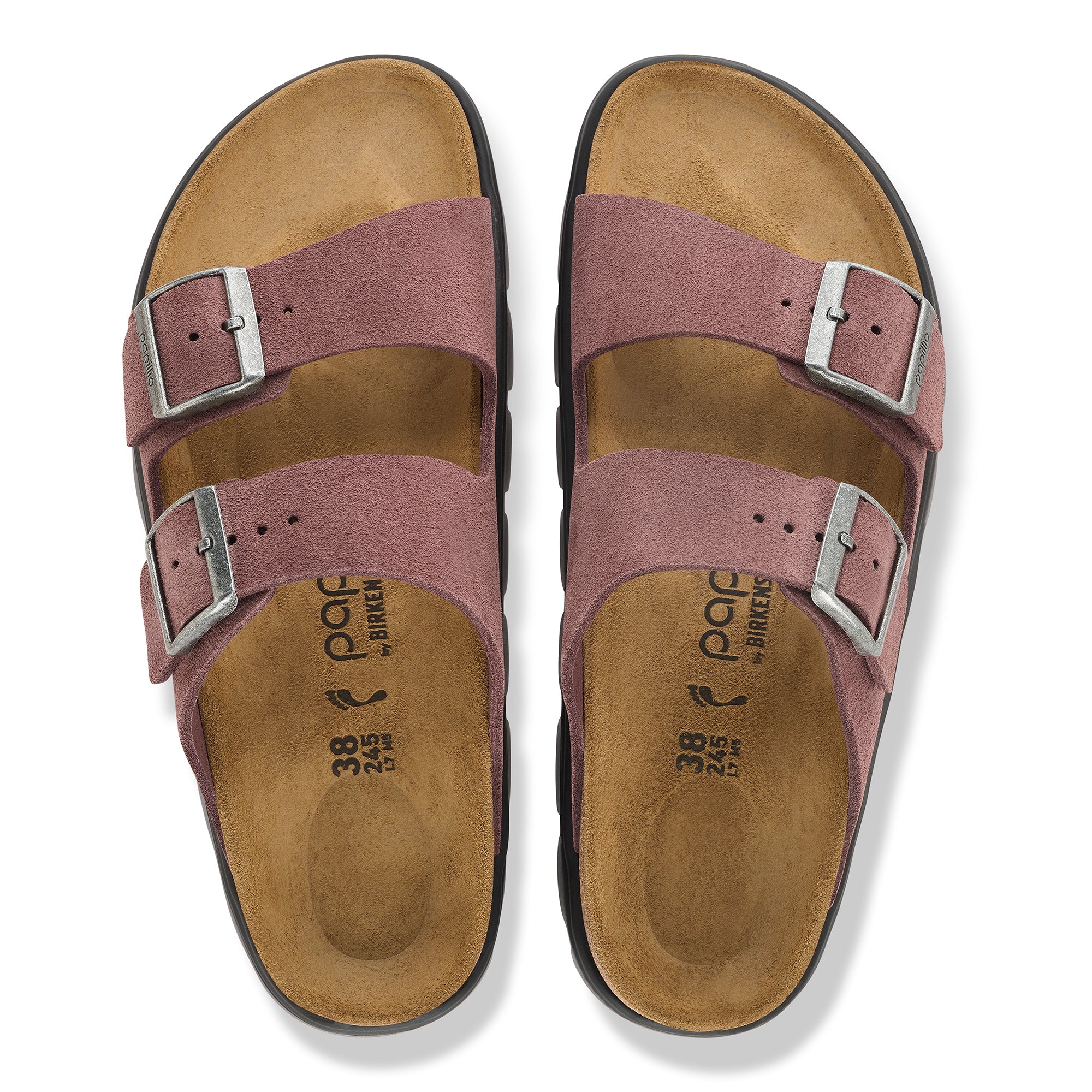 Papillio Arizona Chunky pepper suede by Birkenstock