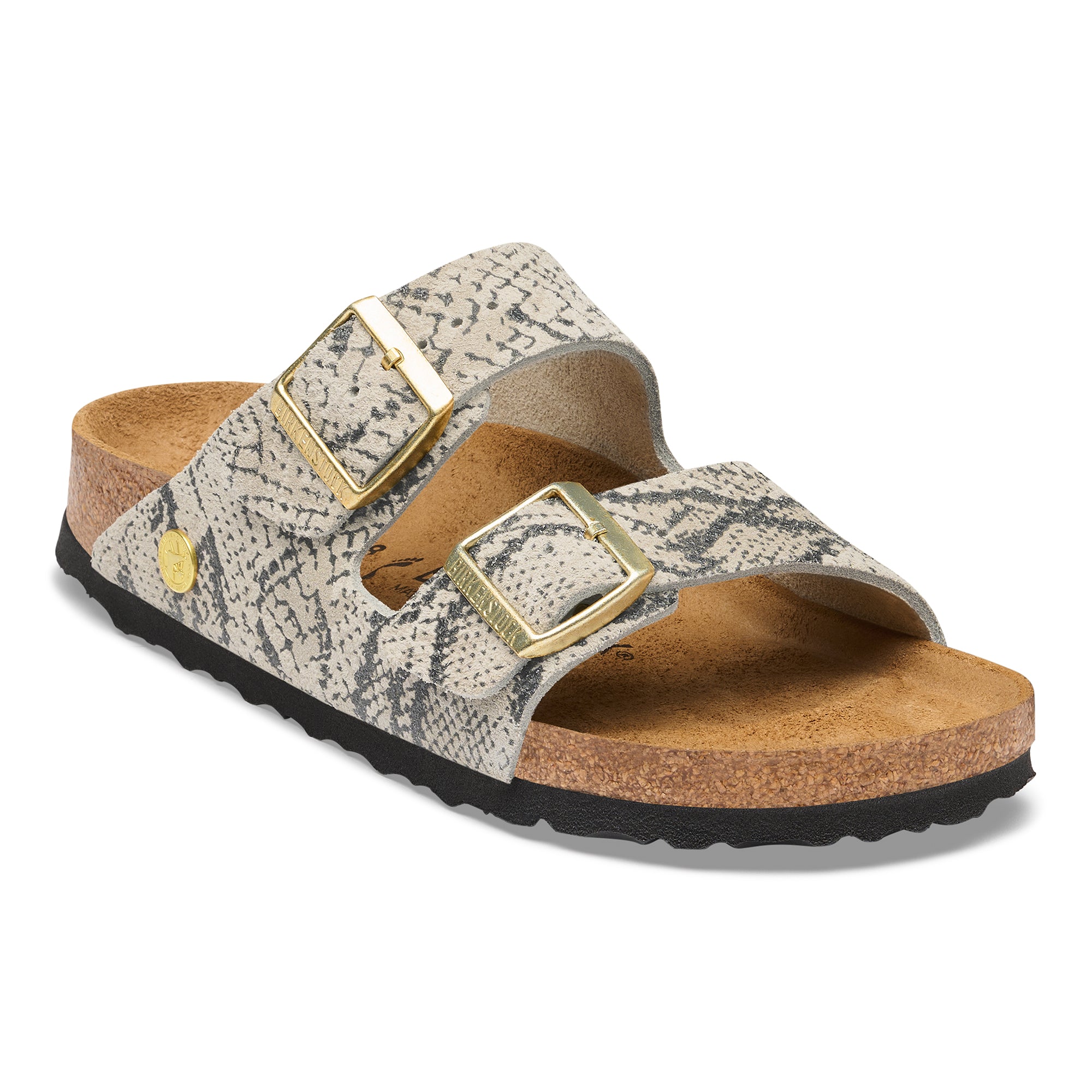 Birkenstock Arizona snake oyster suede