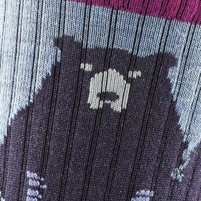 Darn Tough Women's Hiker Bear Town Micro Crew Lightweight with Cushion purple