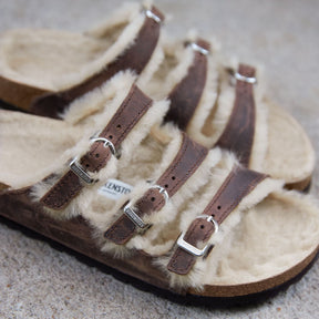Birkenstock Limited Edition Florida habana oiled leather/natural shearling