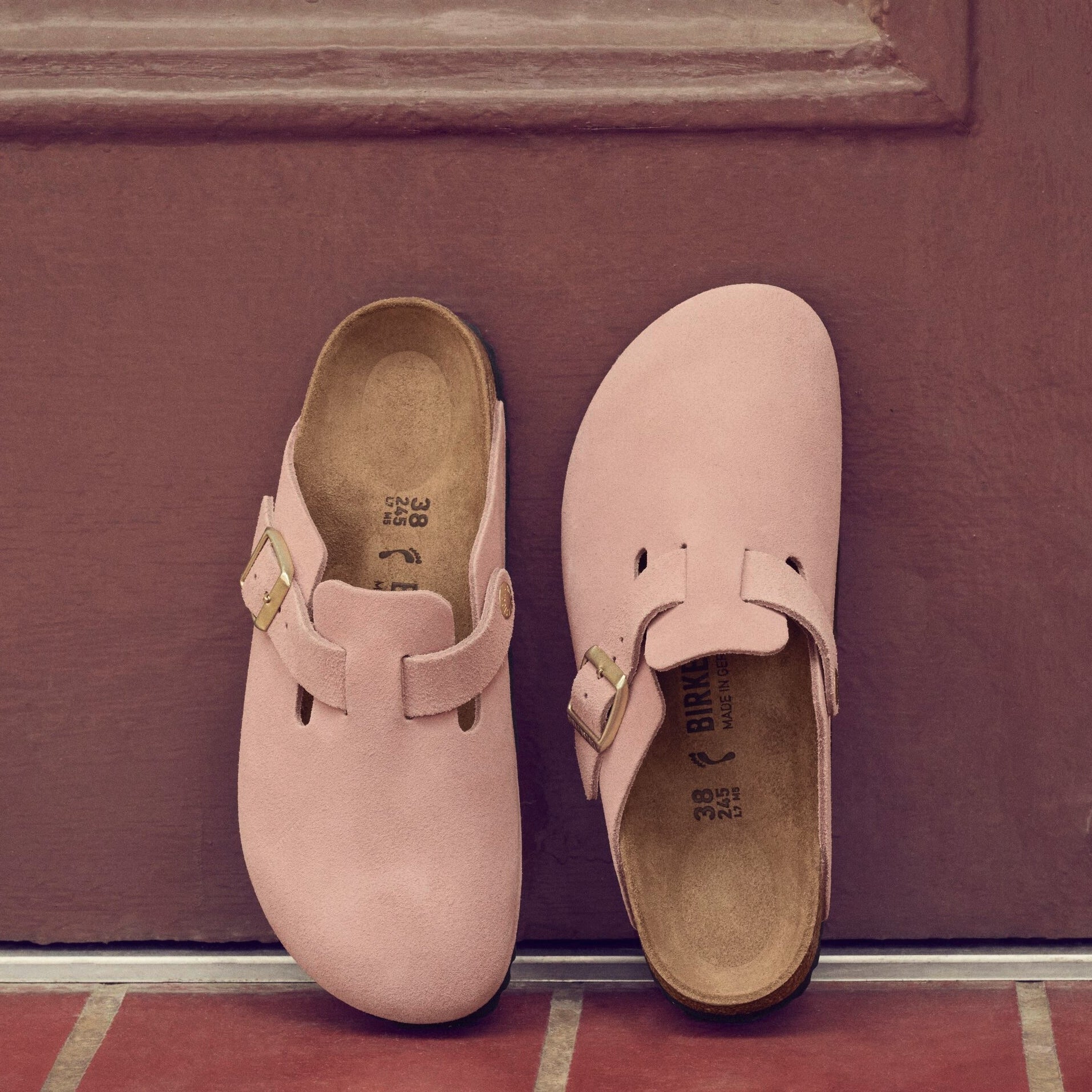 Birkenstock Boston light rose suede