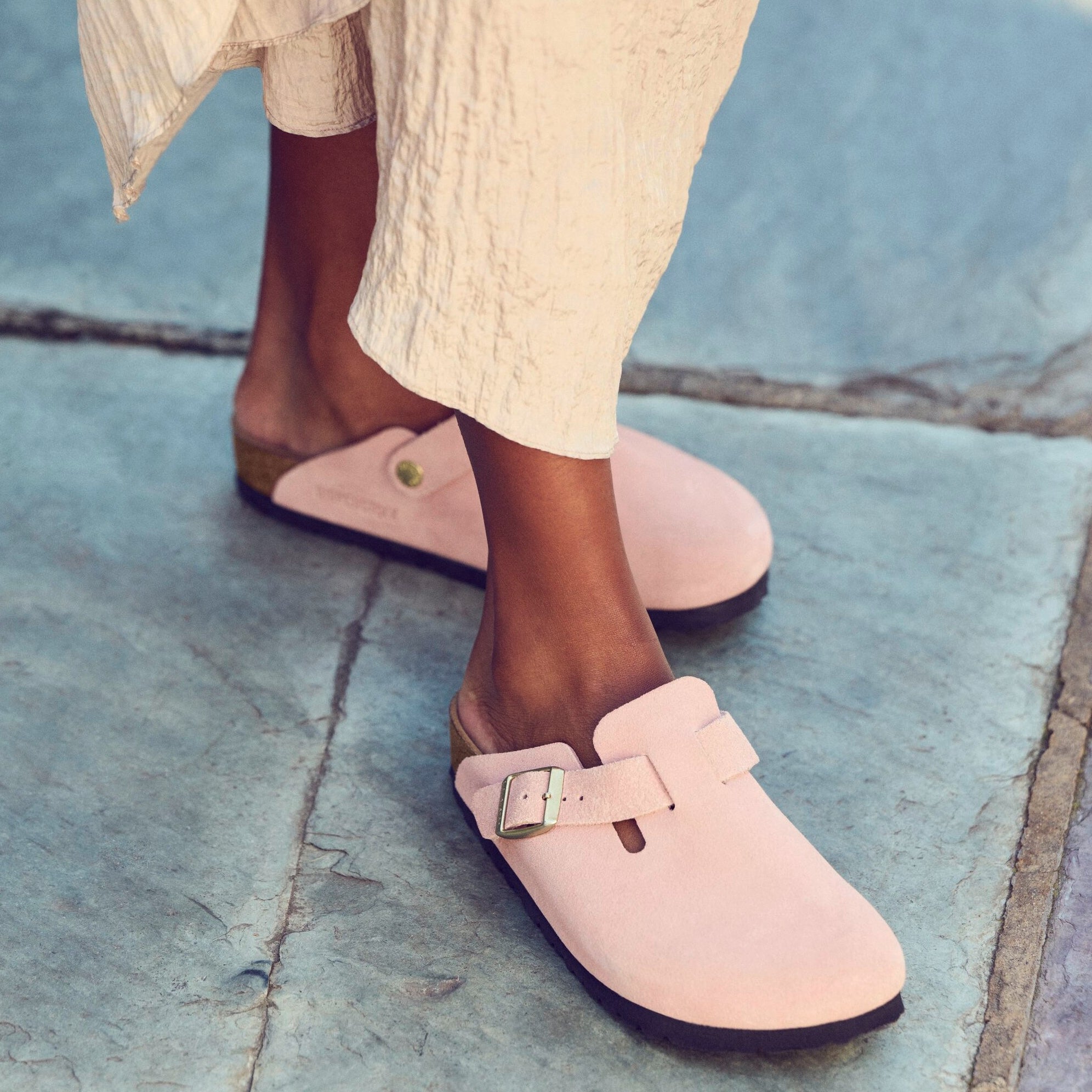 Birkenstock Boston light rose suede