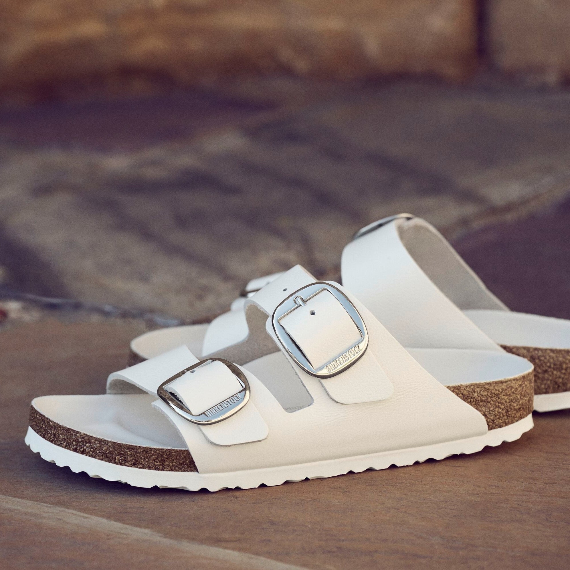 Birkenstock Arizona Big Buckle white leather