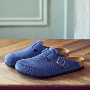 Birkenstock Limited Edition Boston corduroy indigo suede