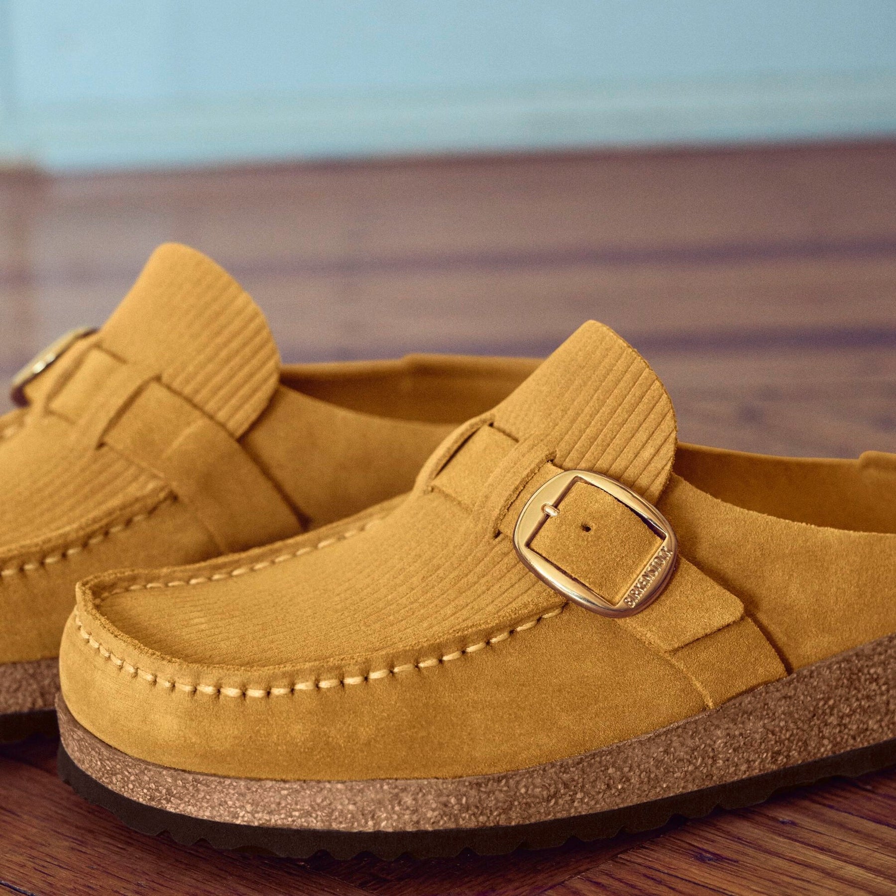 Birkenstock Limited Edition Buckley corduroy cork brown suede