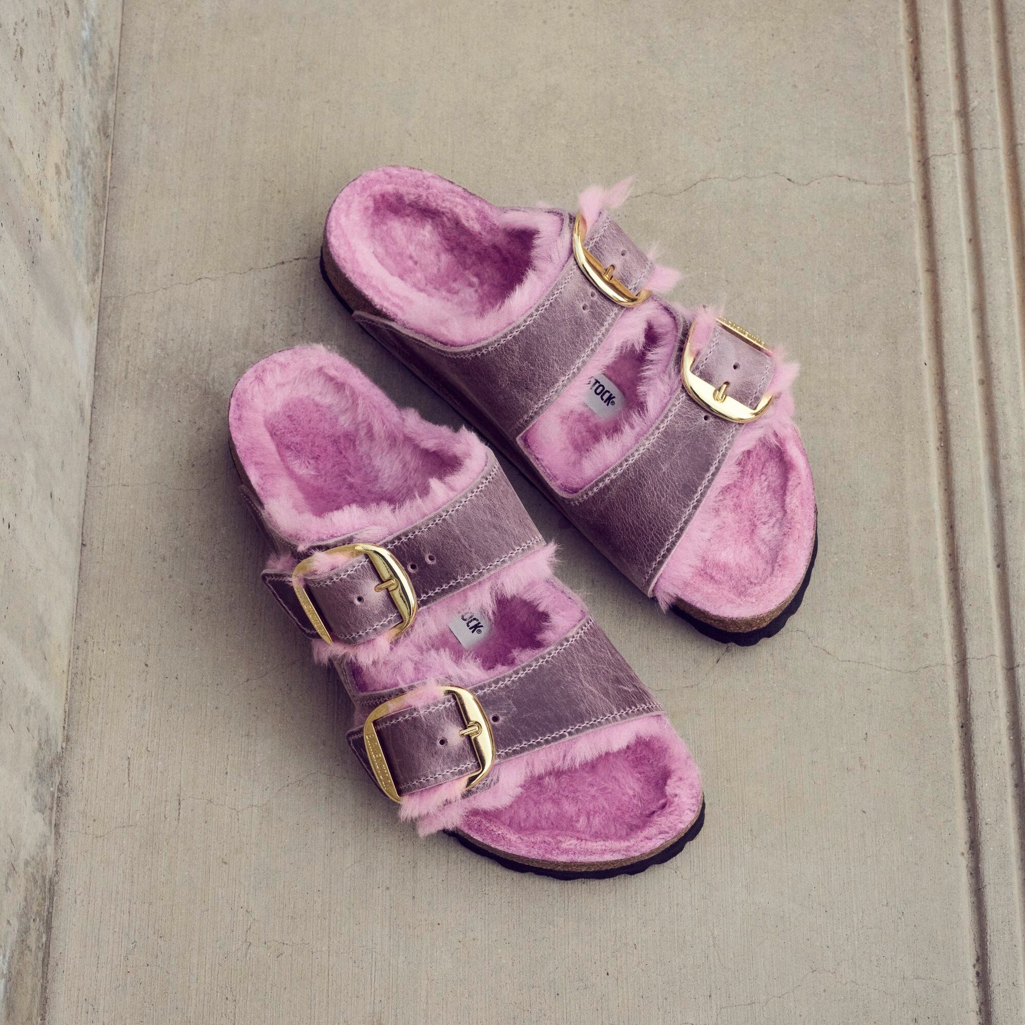 Birkenstock Arizona Big Buckle Shearling lavender oiled leather/lavender shearling