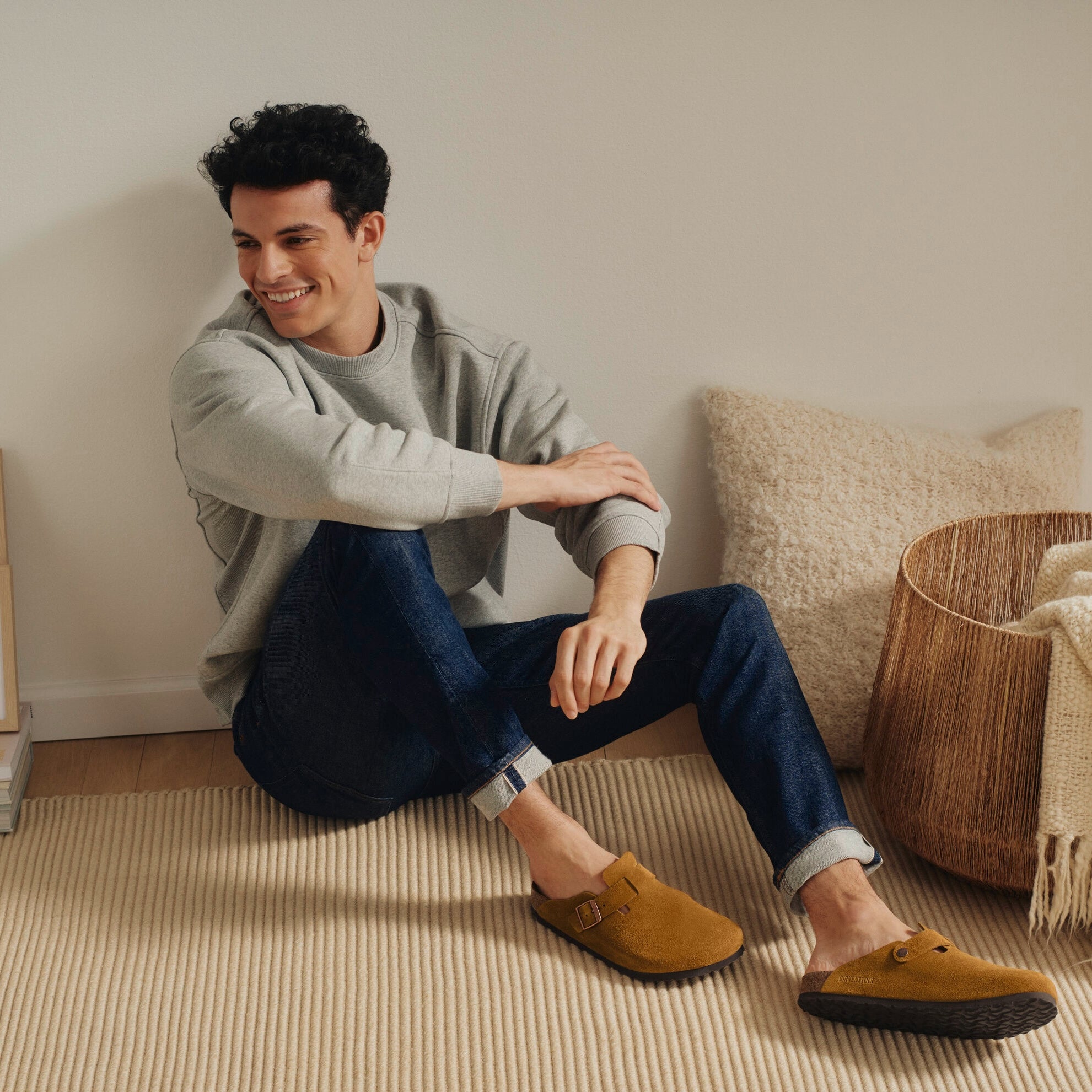 Birkenstock Boston Soft Footbed mink suede