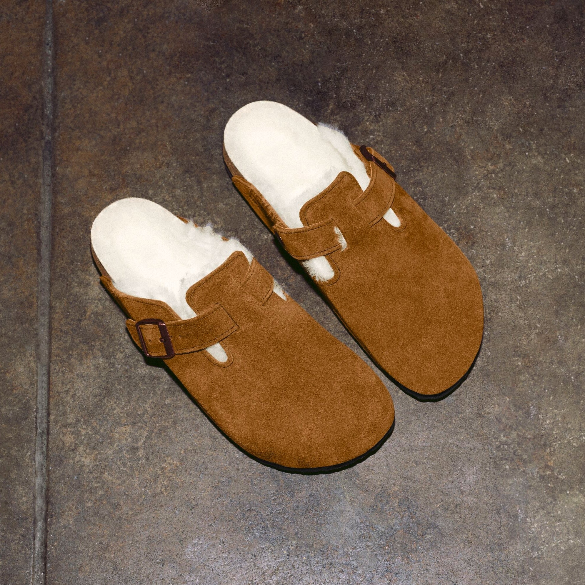 Birkenstock Boston Shearling mink suede/natural shearling Birkenstock Boston Shearling mink suede/natural shearling