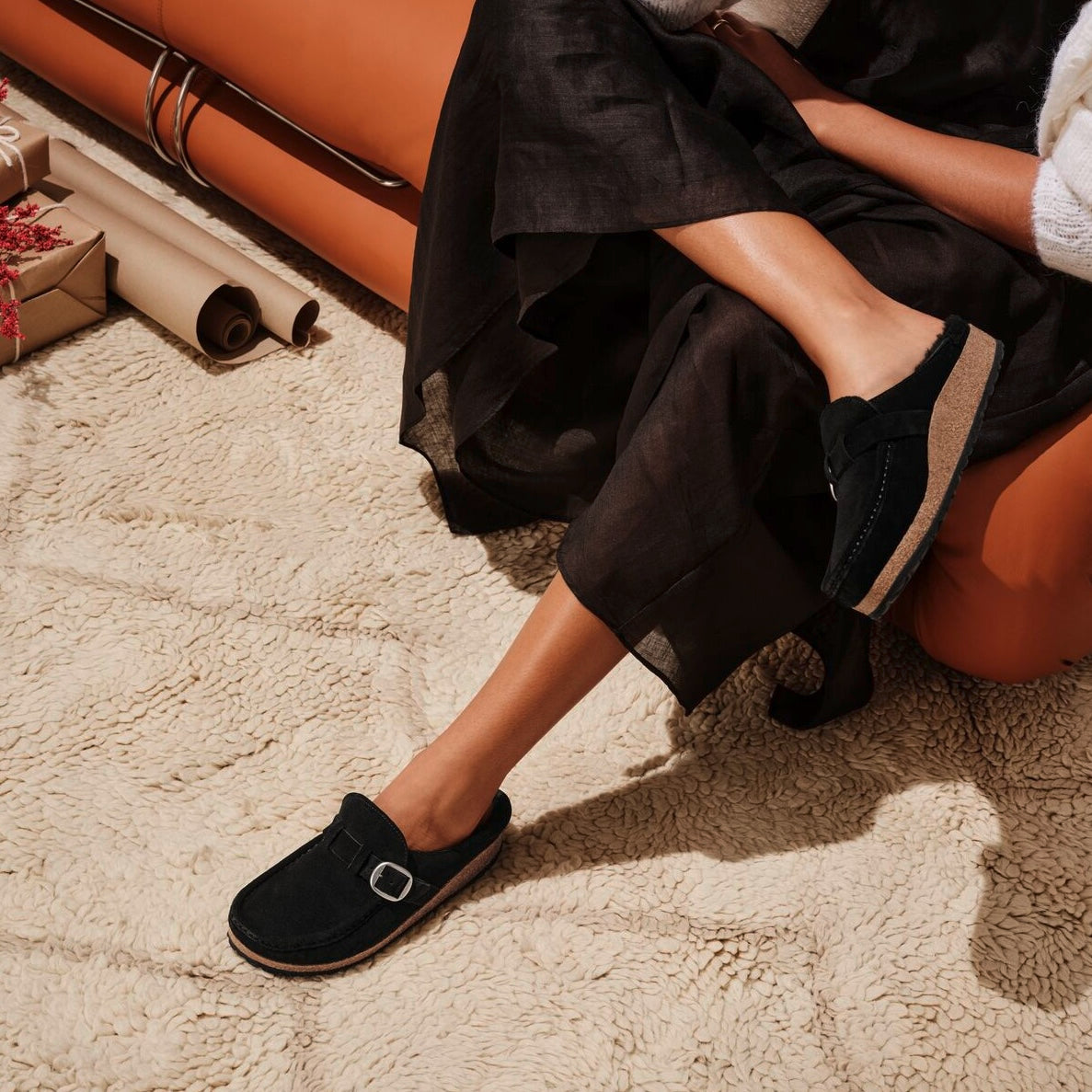 Birkenstock Buckley Shearling black suede/black shearling