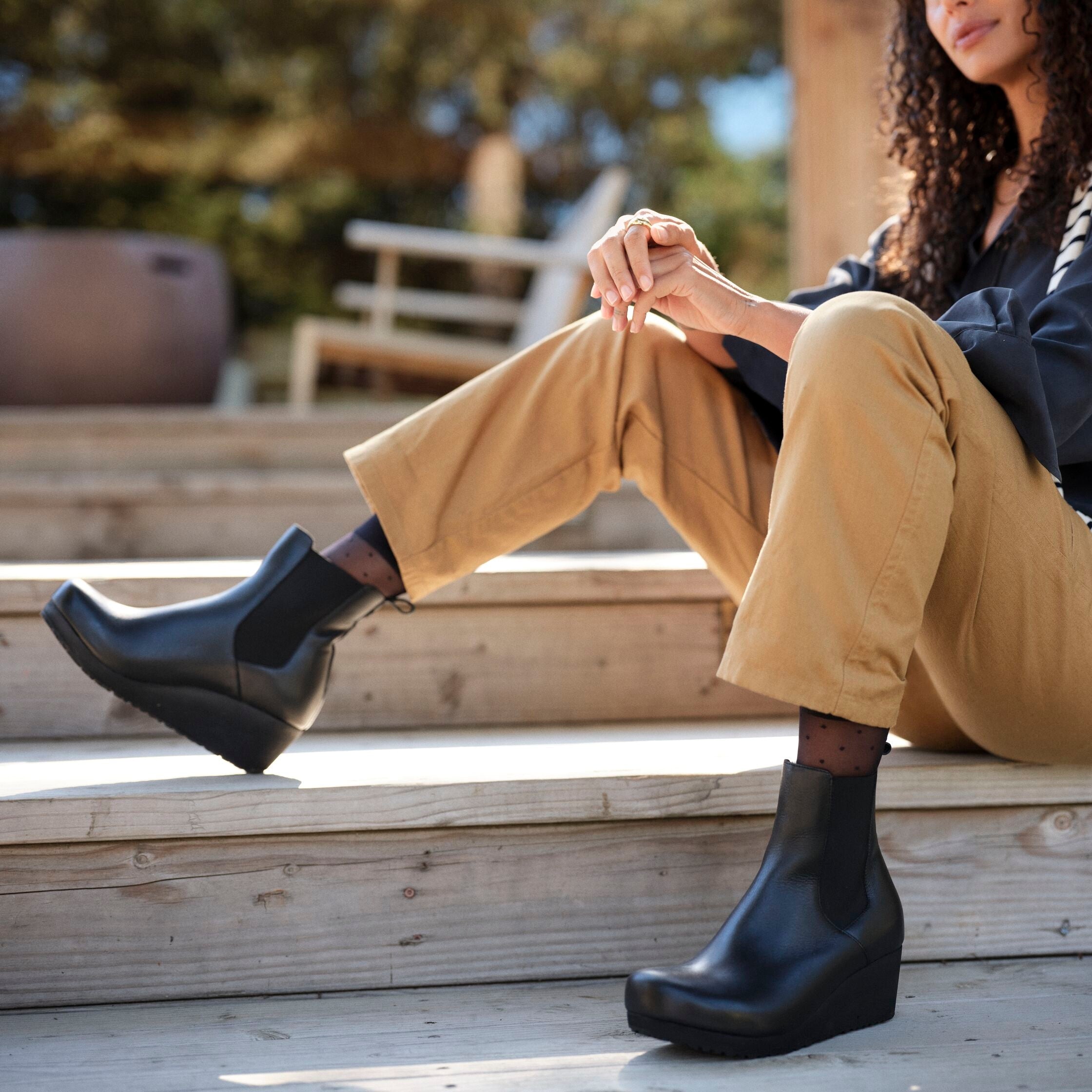 Papillio Ebba Slip On black leather by Birkenstock