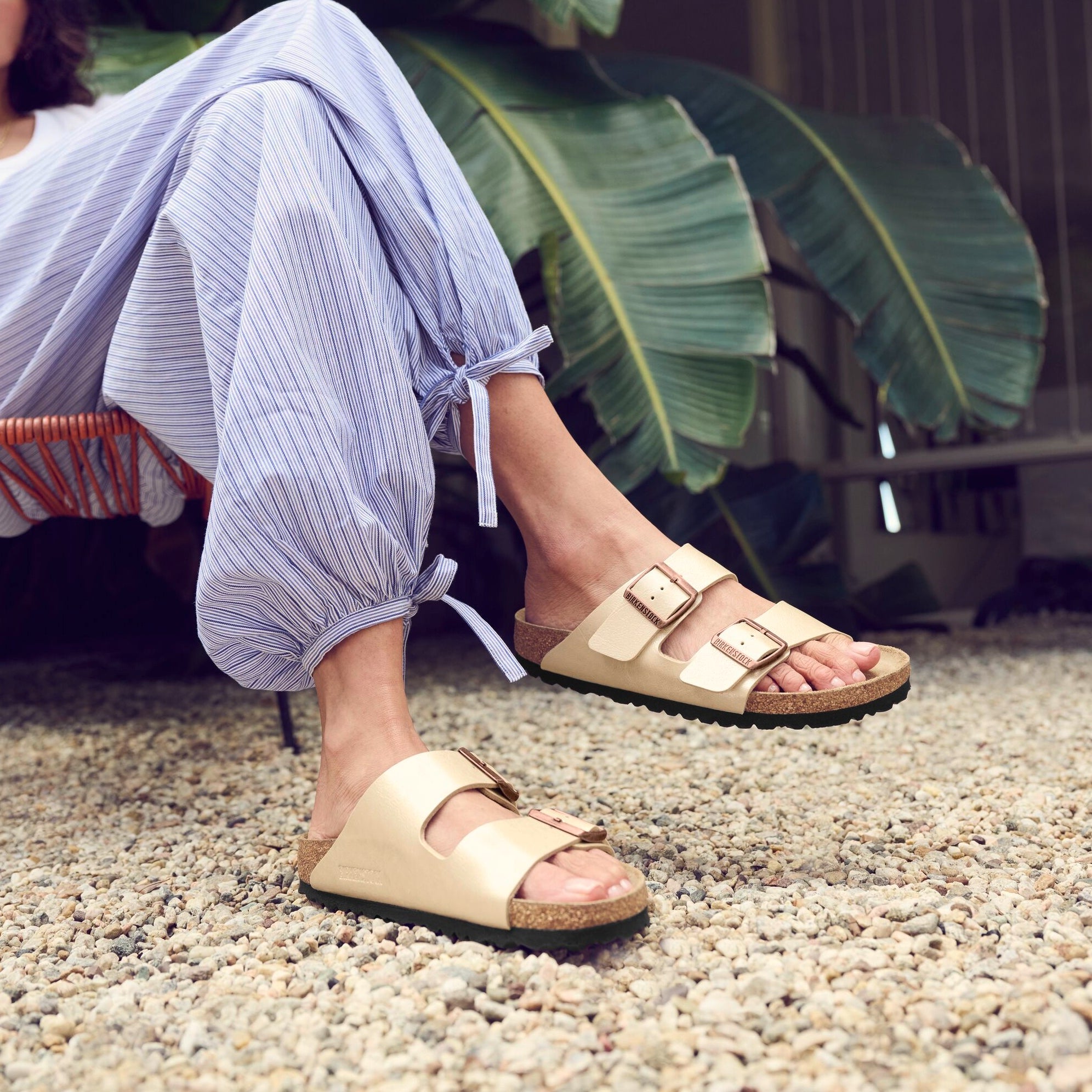 Birkenstock Arizona graceful pearl white Birko-Flor