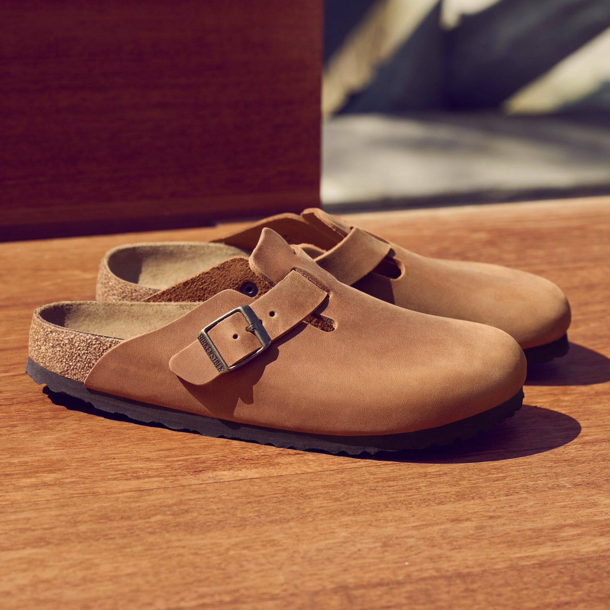 Birkenstock Boston cognac oiled leather