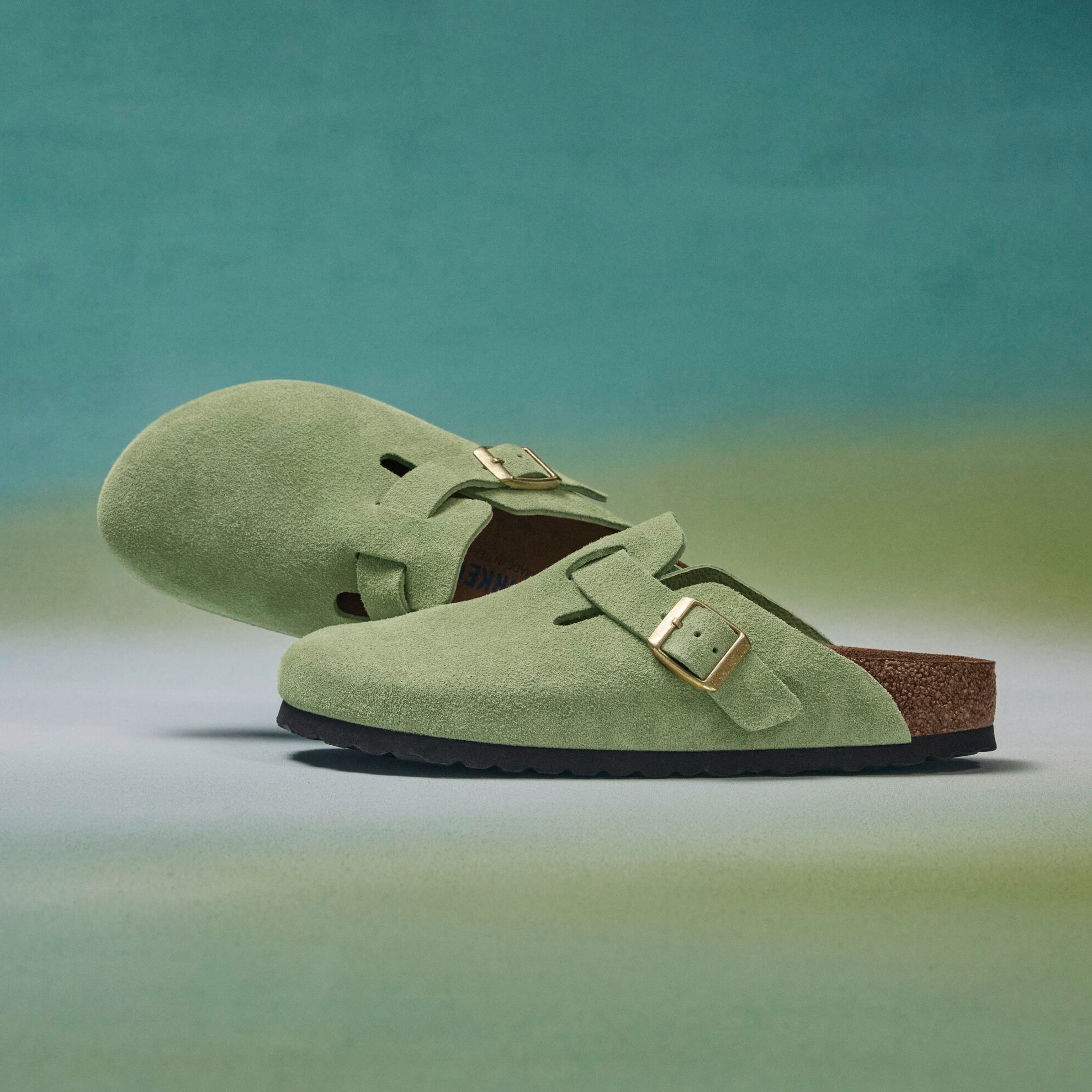 Forest green birkenstock discount