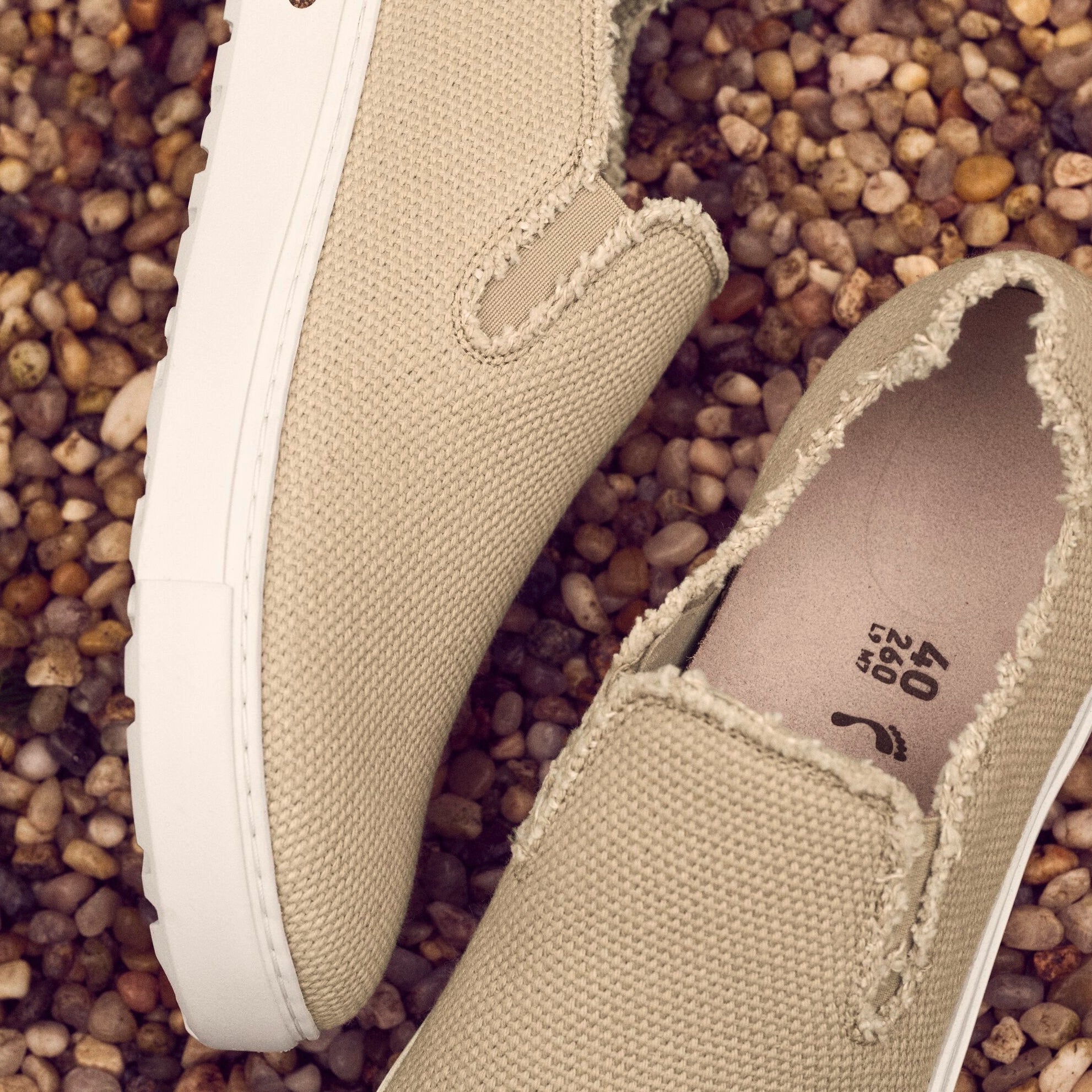 Birkenstock Bend Slip On Deconstructed sandcastle canvas