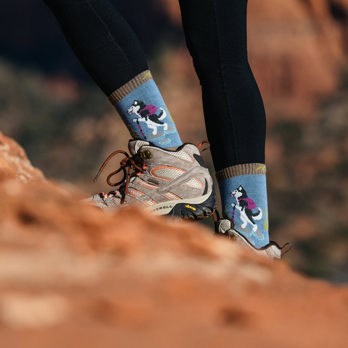 Darn Tough Women's Hiker Critter Club Micro Crew Lightweight with Cushion bark