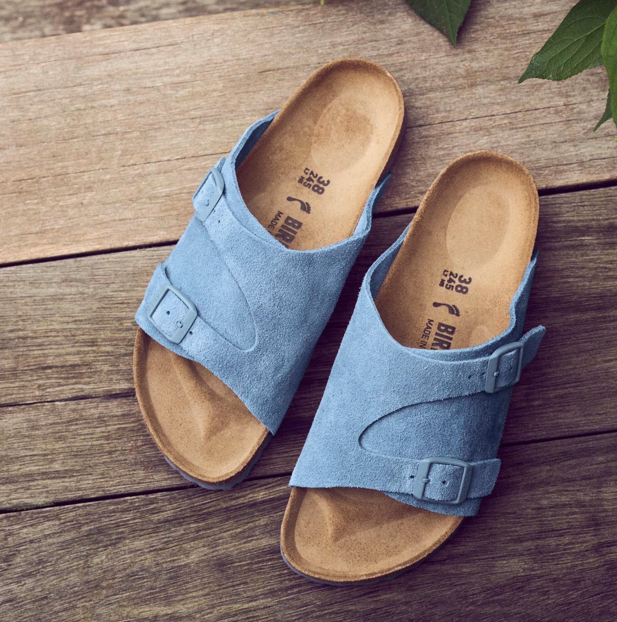 Birkenstock Zurich elemental blue suede 36N