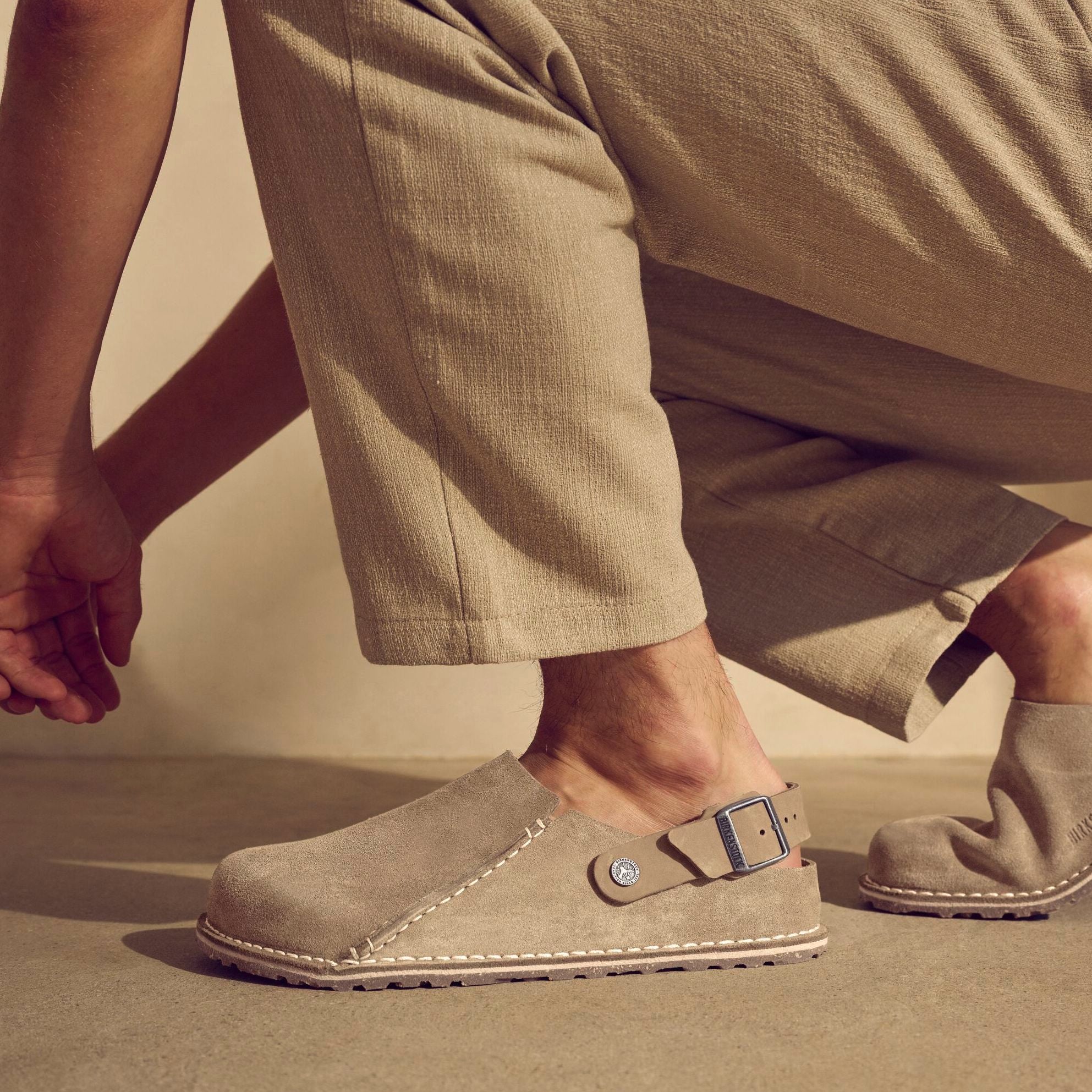 Birkenstock Lutry gray taupe suede