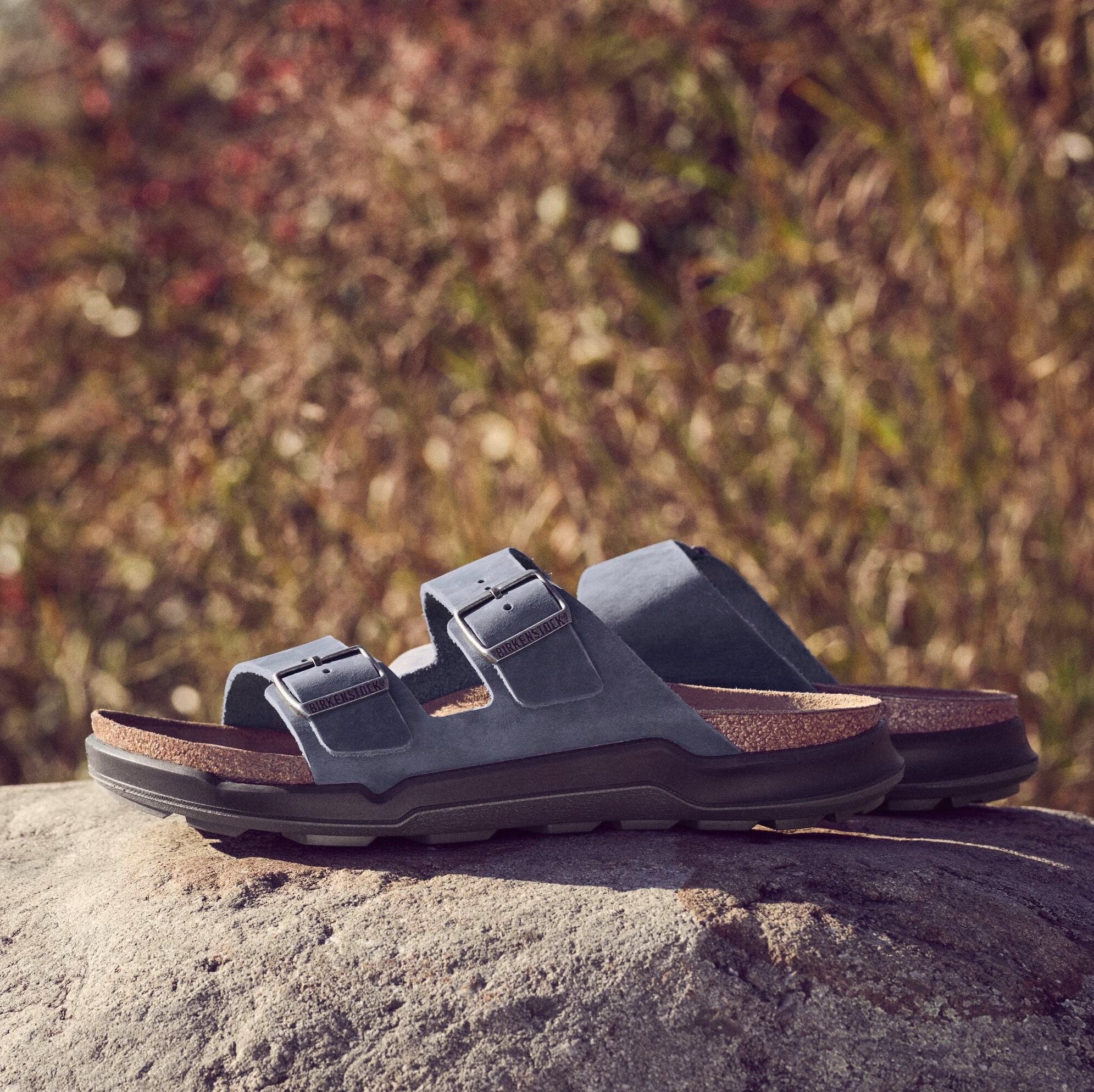 Birkenstock shops blue oiled leather