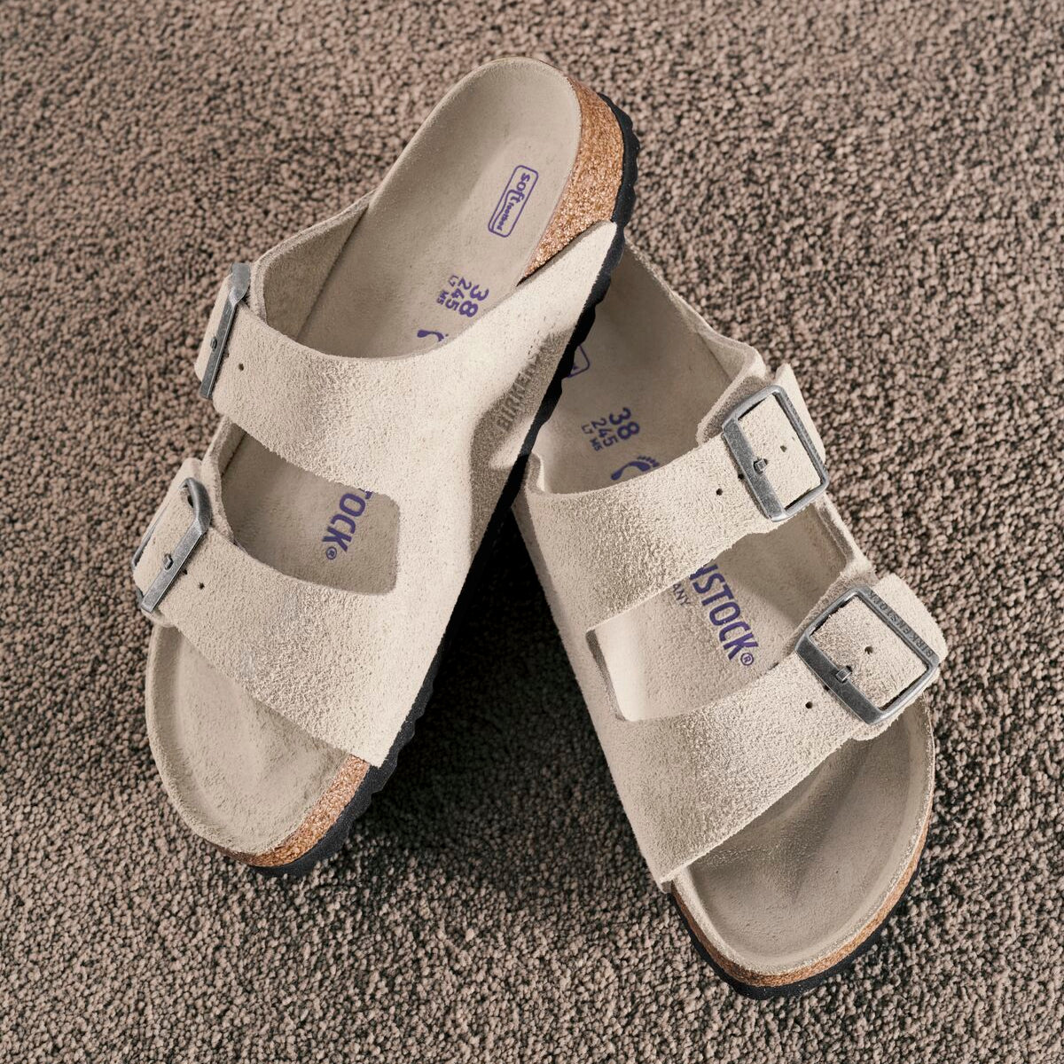 Birkenstock Arizona Soft Footbed oyster suede tonal