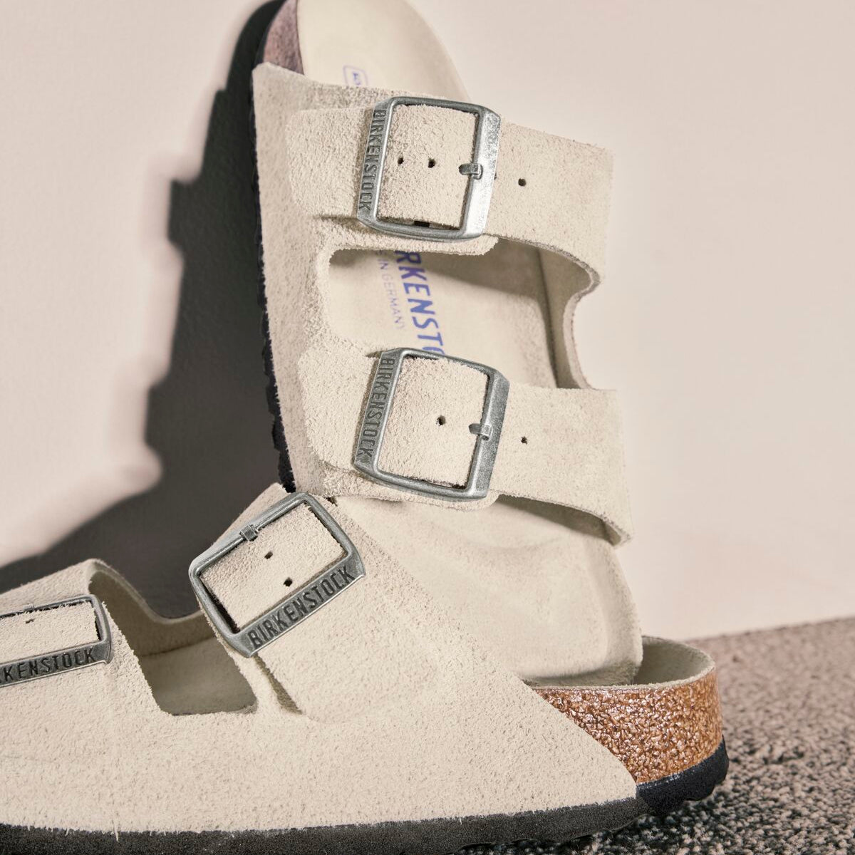 Birkenstock Arizona Soft Footbed oyster suede tonal