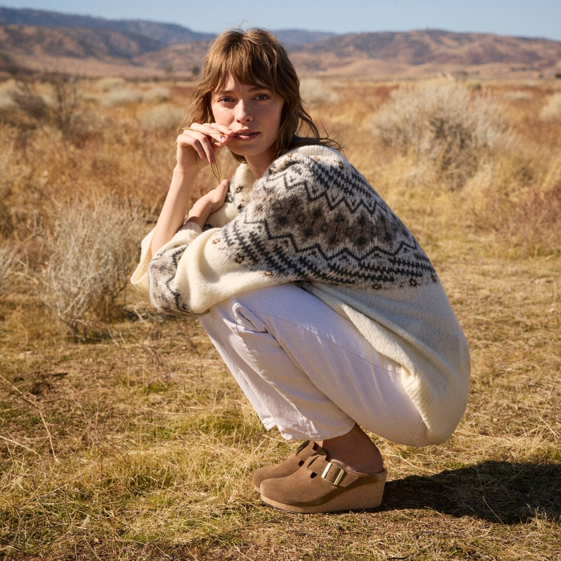 Papillio Fanny dark tea suede by Birkenstock