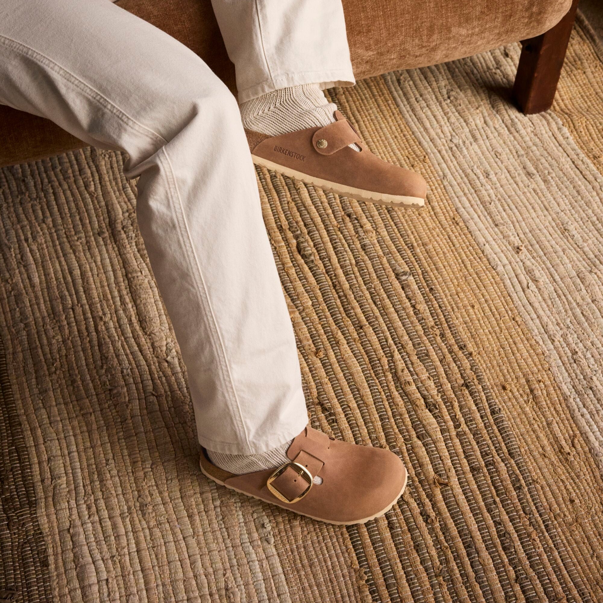 Birkenstock Boston Big Buckle cognac oiled leather