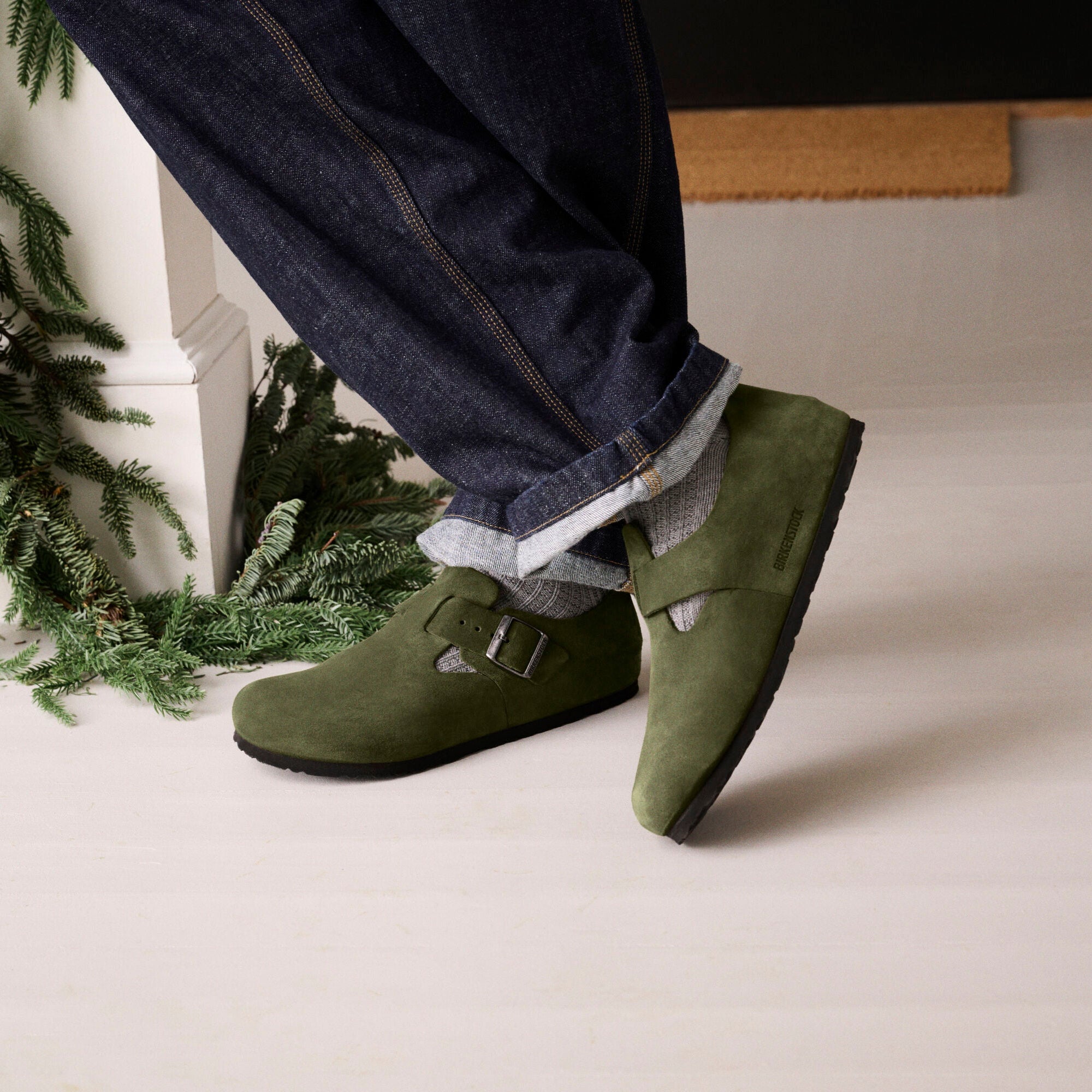 Birkenstock London thyme suede