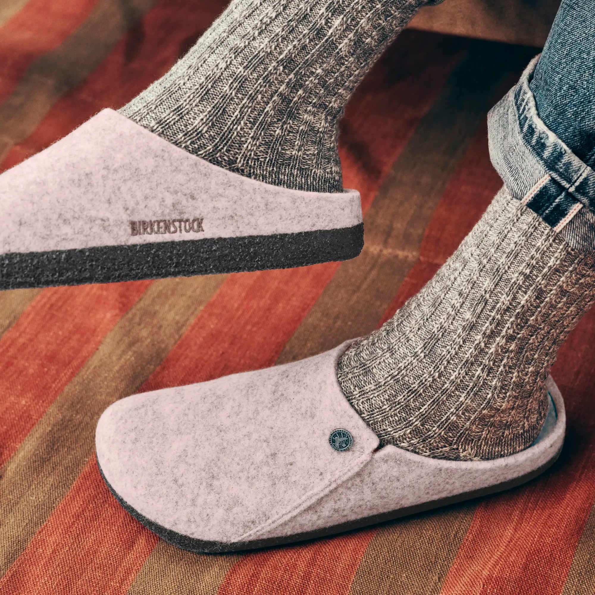 Birkenstock Zermatt Shearling soft pink wool/natural shearling