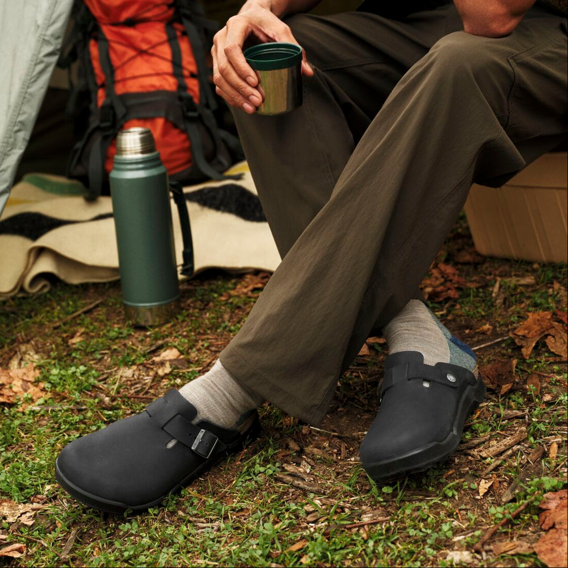 Birkenstock Men's Boston Crosstown black oiled leather