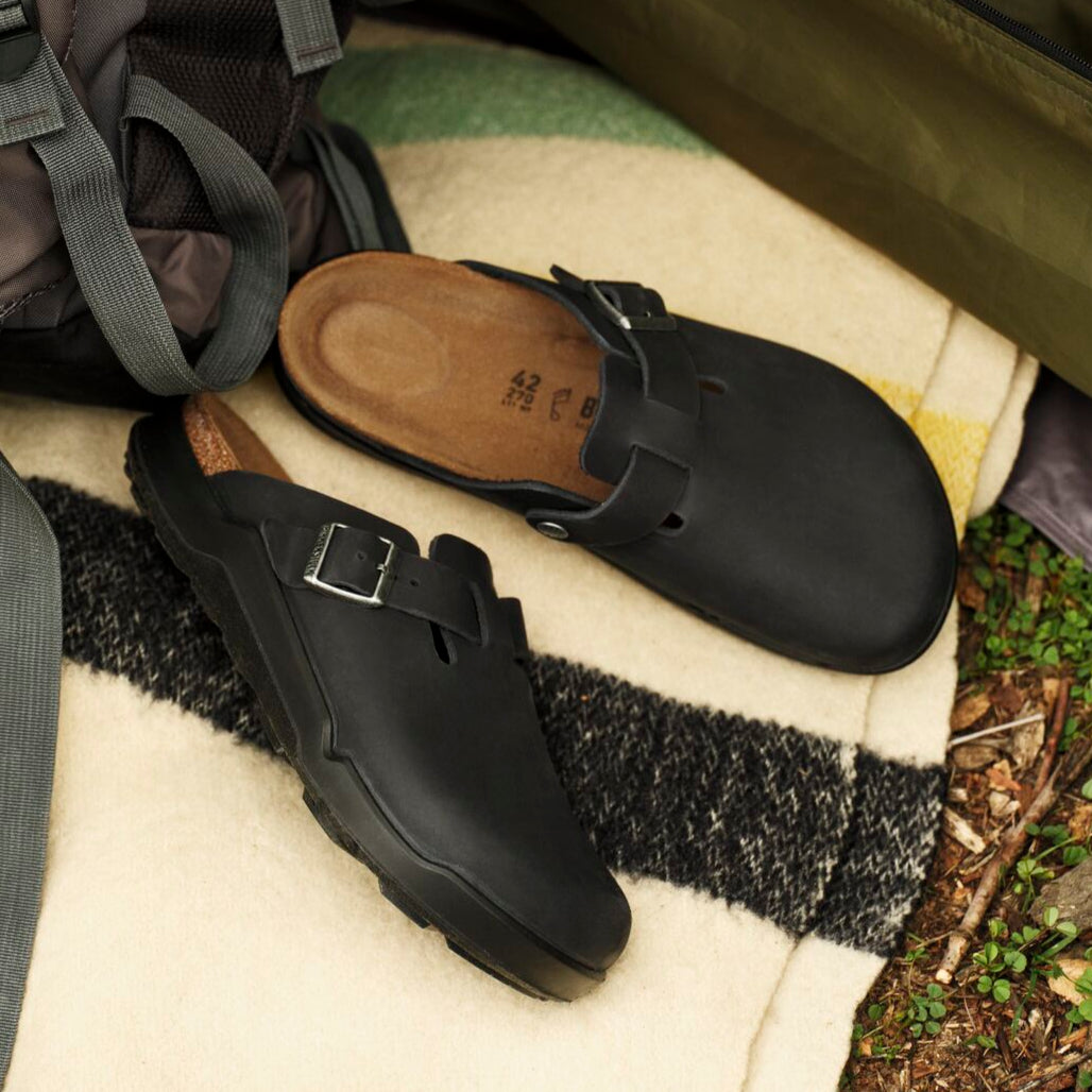 Birkenstock Men's Boston Crosstown black oiled leather