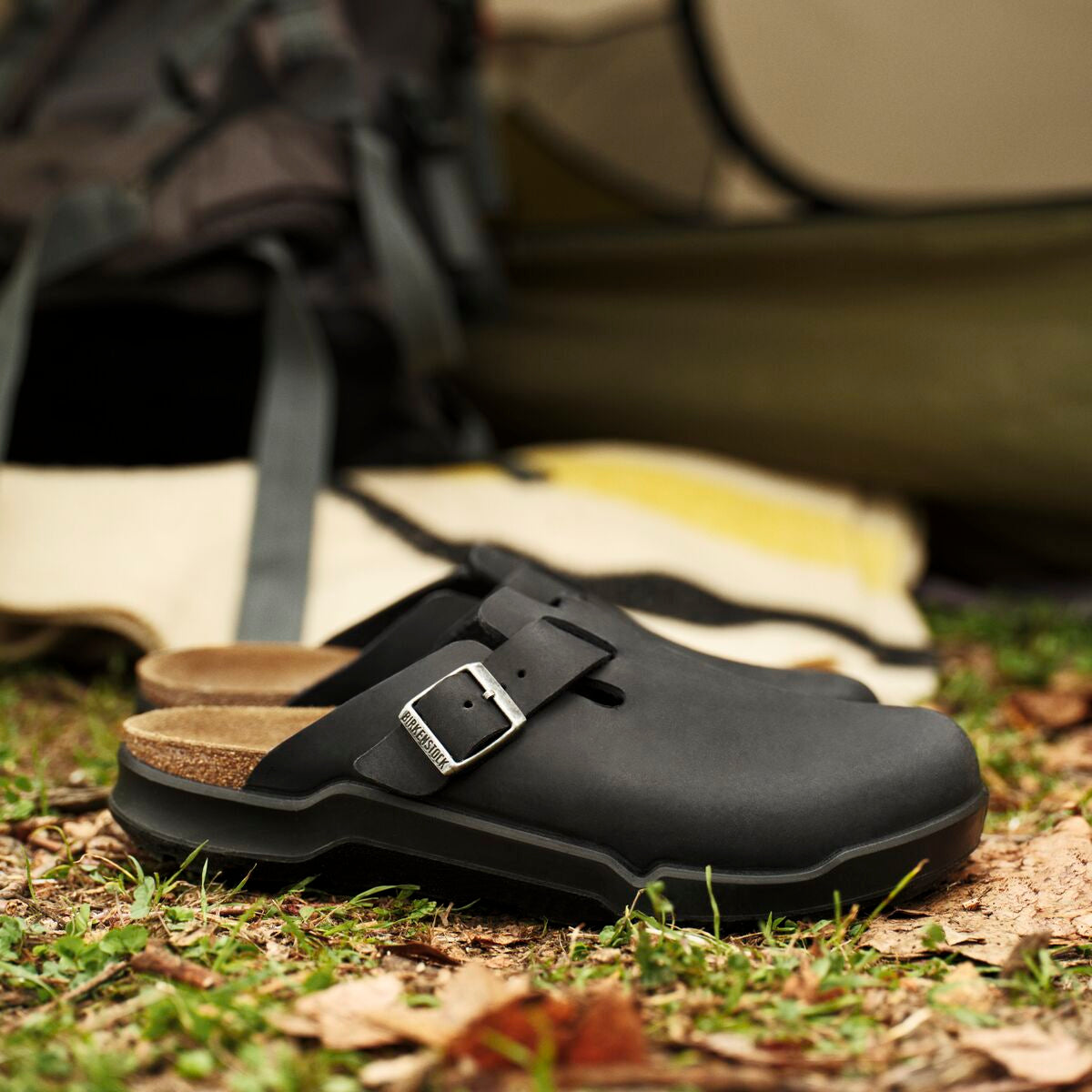 Birkenstock Men's Boston Crosstown black oiled leather