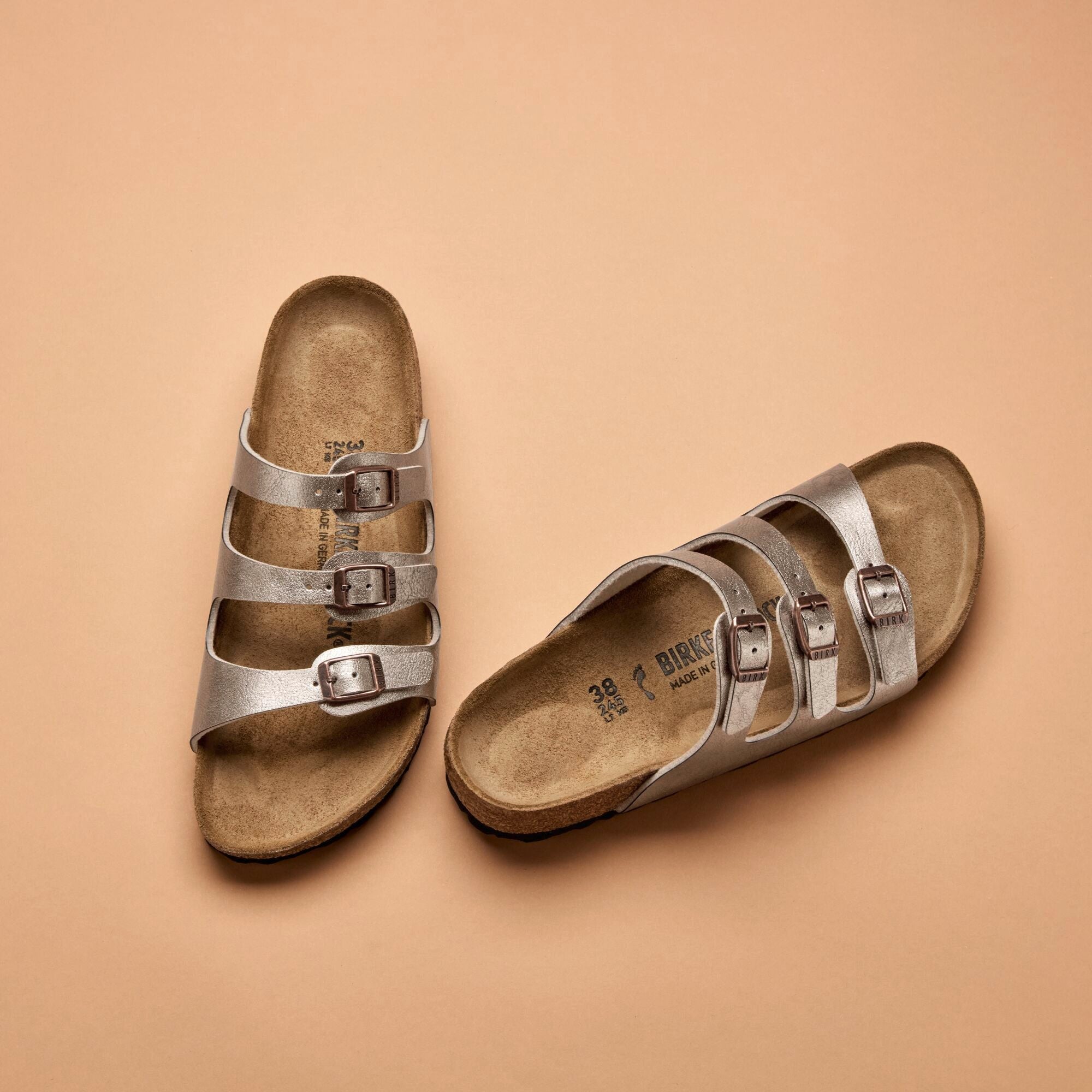 Birkenstock Florida graceful taupe Birko-Flor