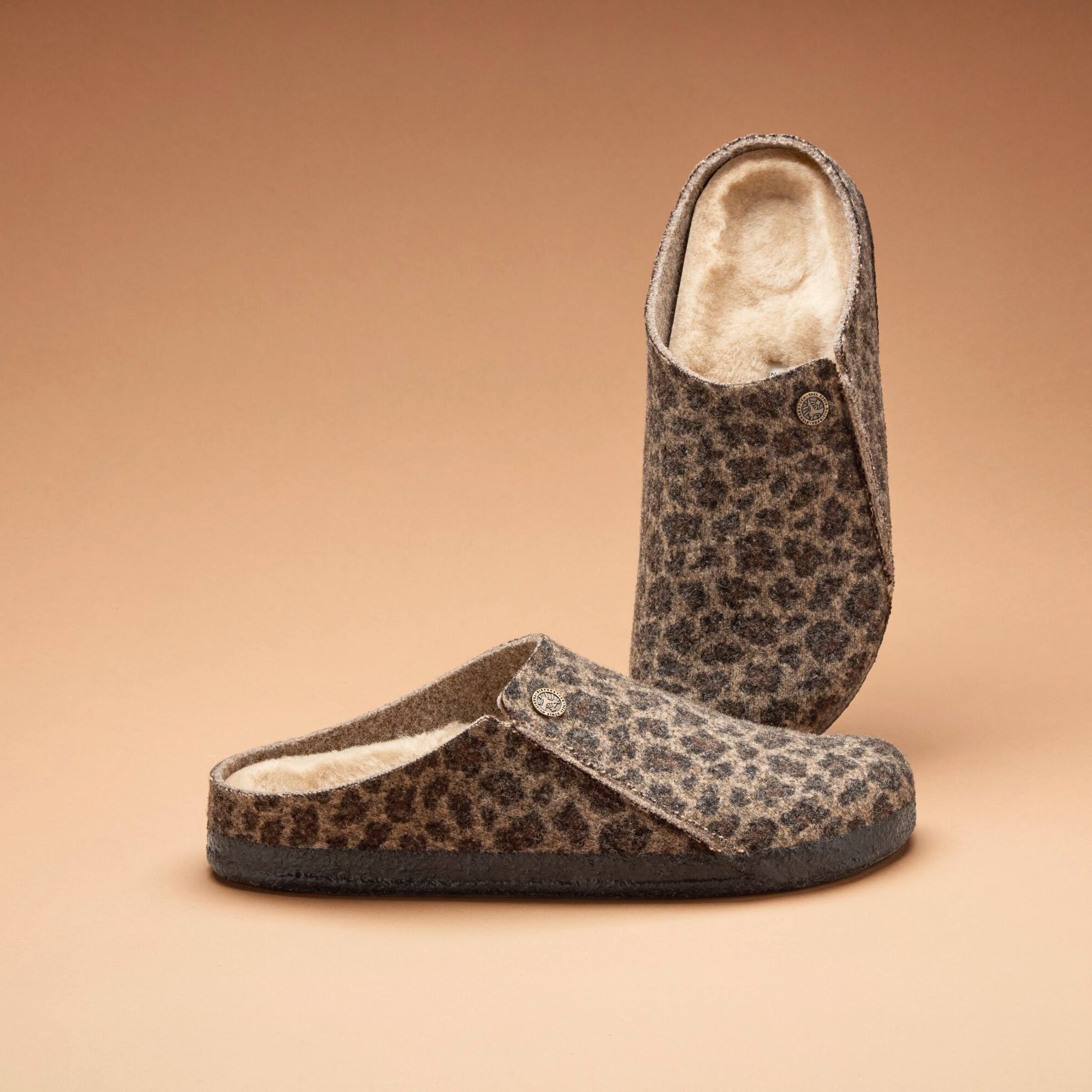 Birkenstock Zermatt Shearling leopard toffee wool/natural shearling