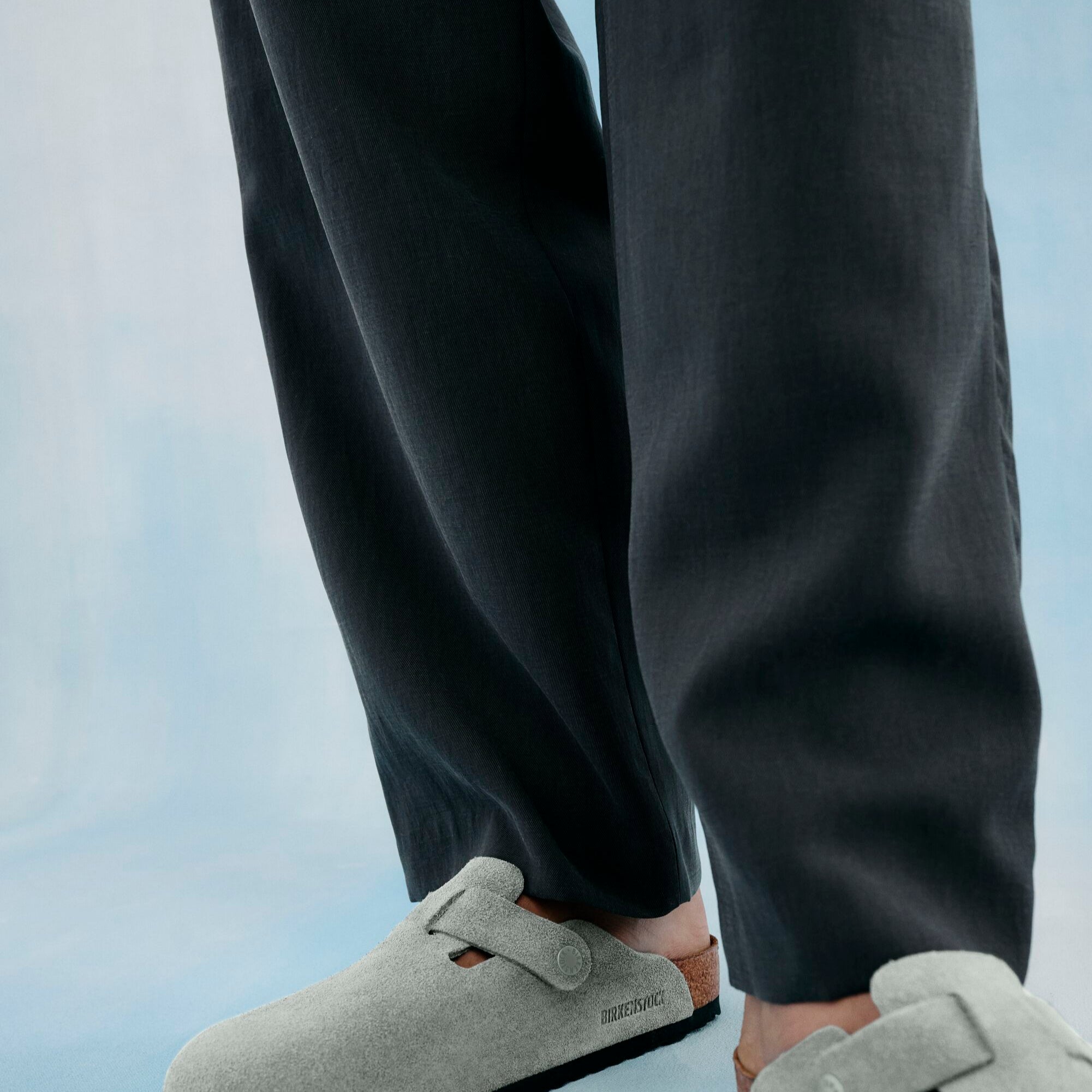 Birkenstock Boston Soft Footbed pure sage suede