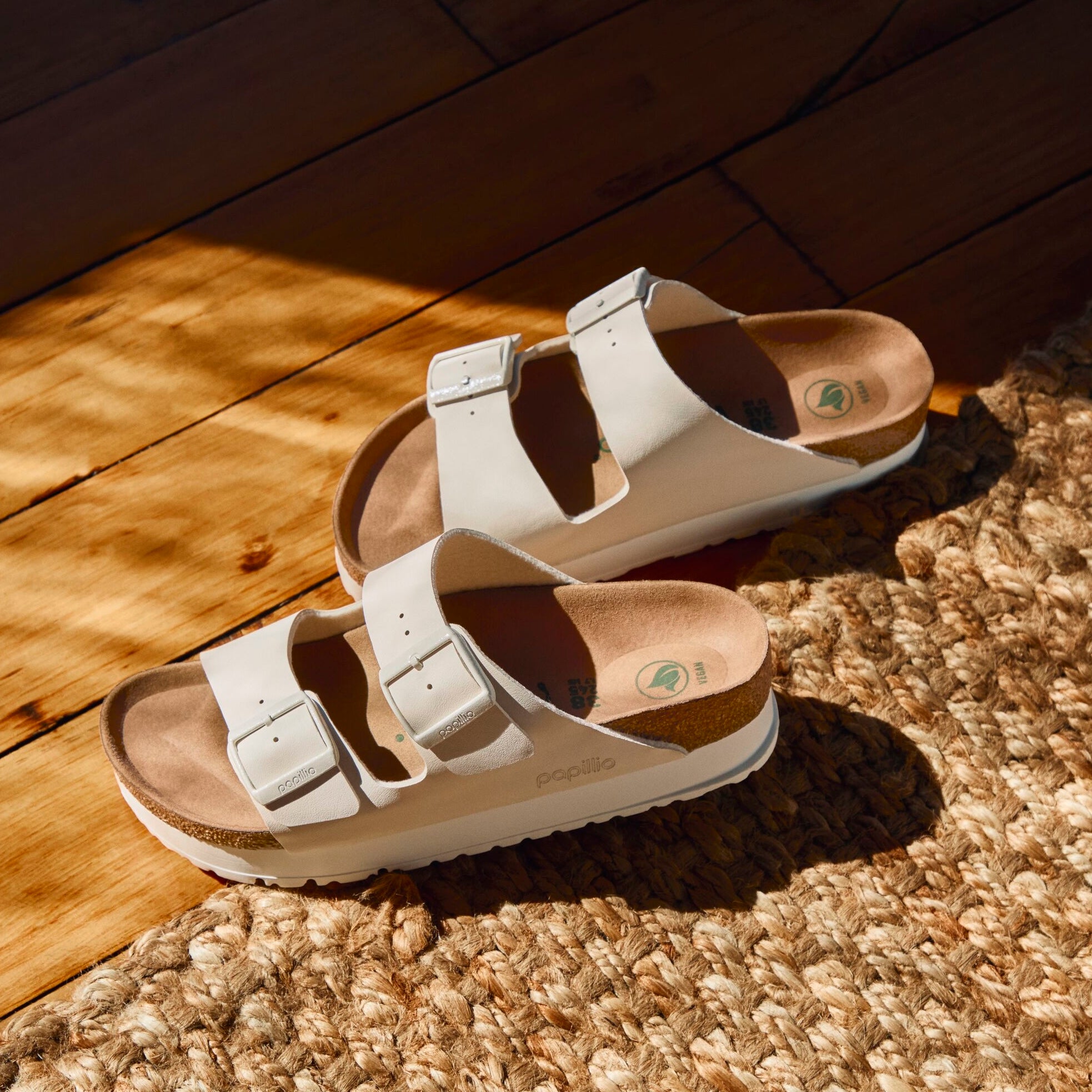 Papillio Arizona Platform eggshell Birko-Flor by Birkenstock