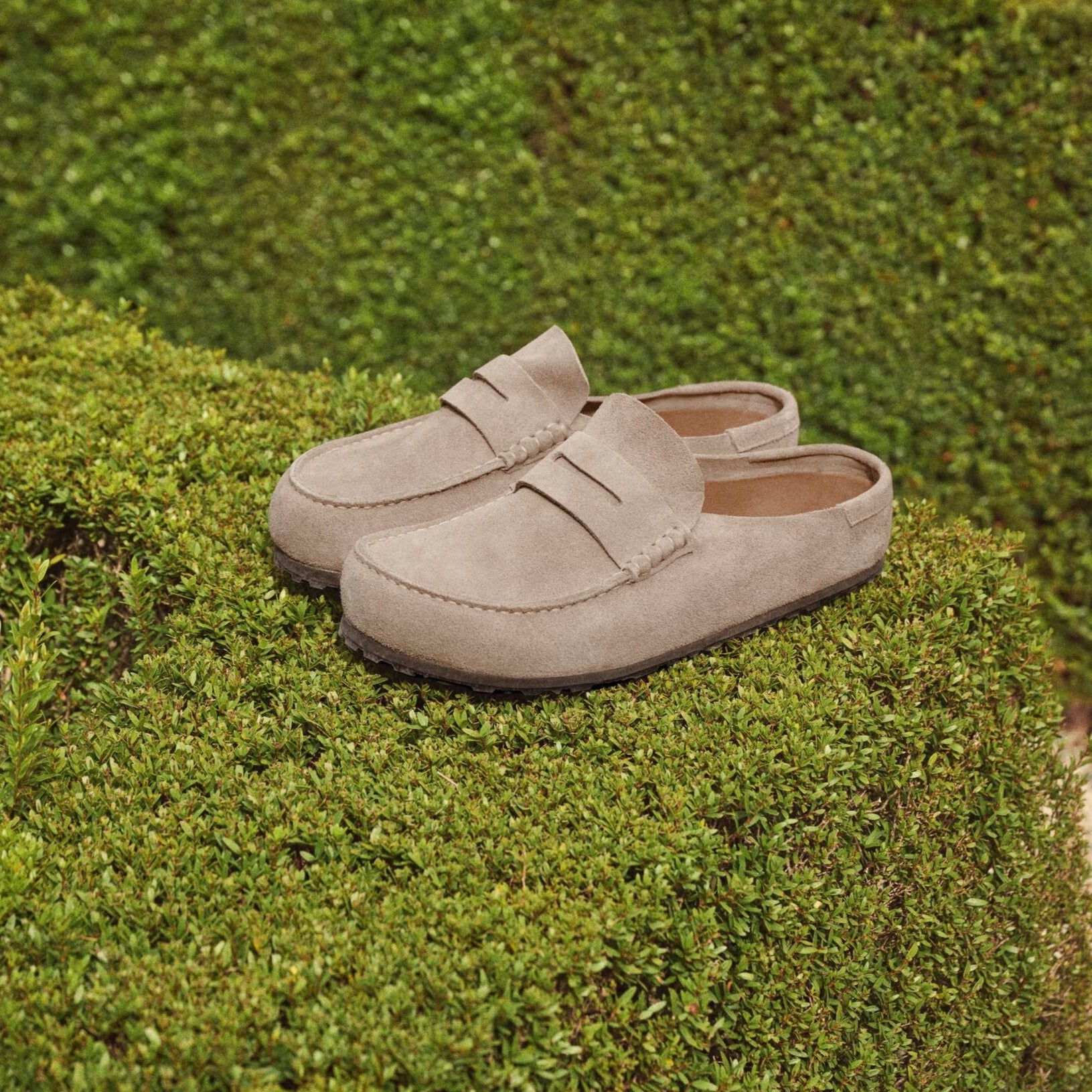 Birkenstock Naples Wrapped taupe suede